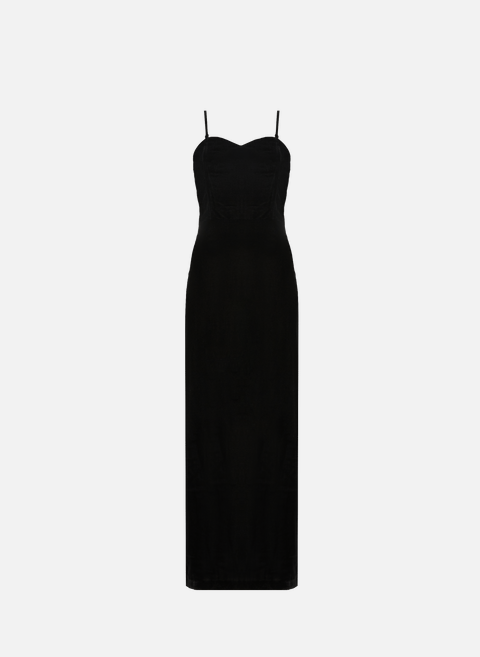 فستان طويل أسود الموسم 1865 