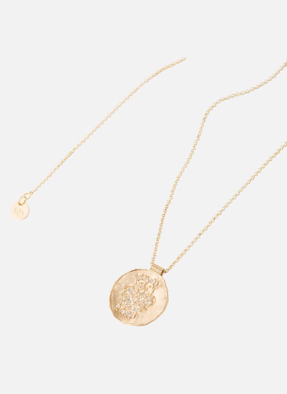 Collier à médaille signe astrologique Doré by MAJE MAJE Collier à médaille signe astrologique Doré