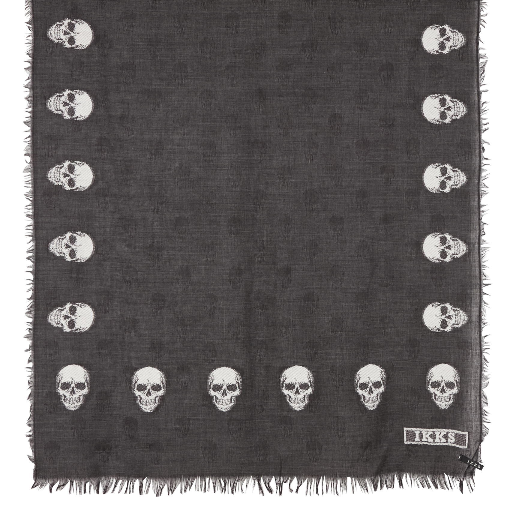 Foulard imprimé tête de mort IKKS Gris