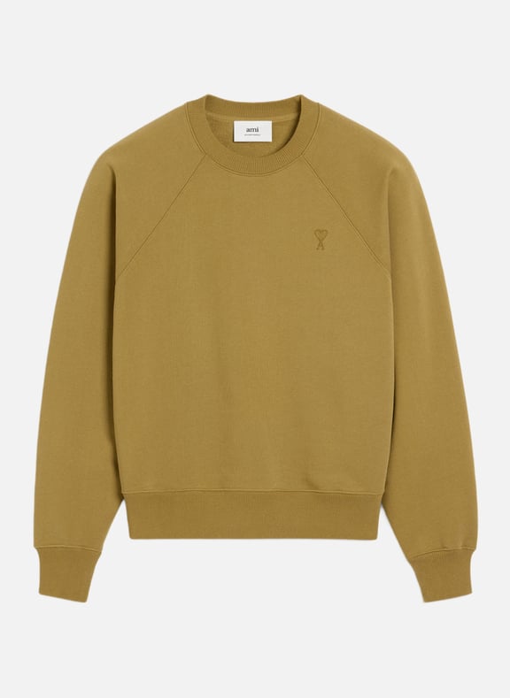 Sweatshirt ami de coeur ton sur ton unisexe Jaune by AMI PARIS AMI PARIS Sweatshirt ami de coeur ton sur ton unisexe Jaune