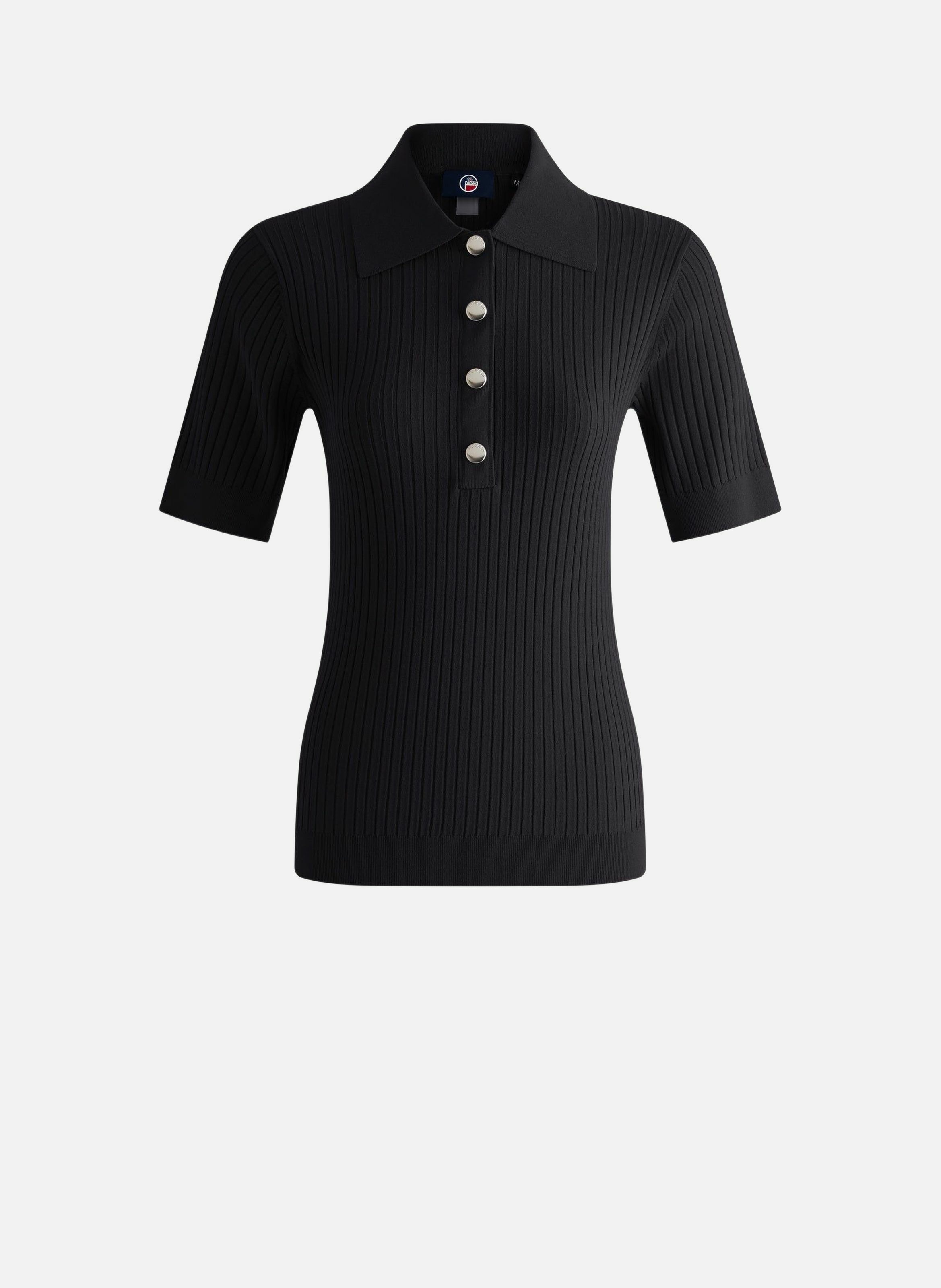 Polo manches courtes vera col chemise coupe ajustée FUSALP Noir