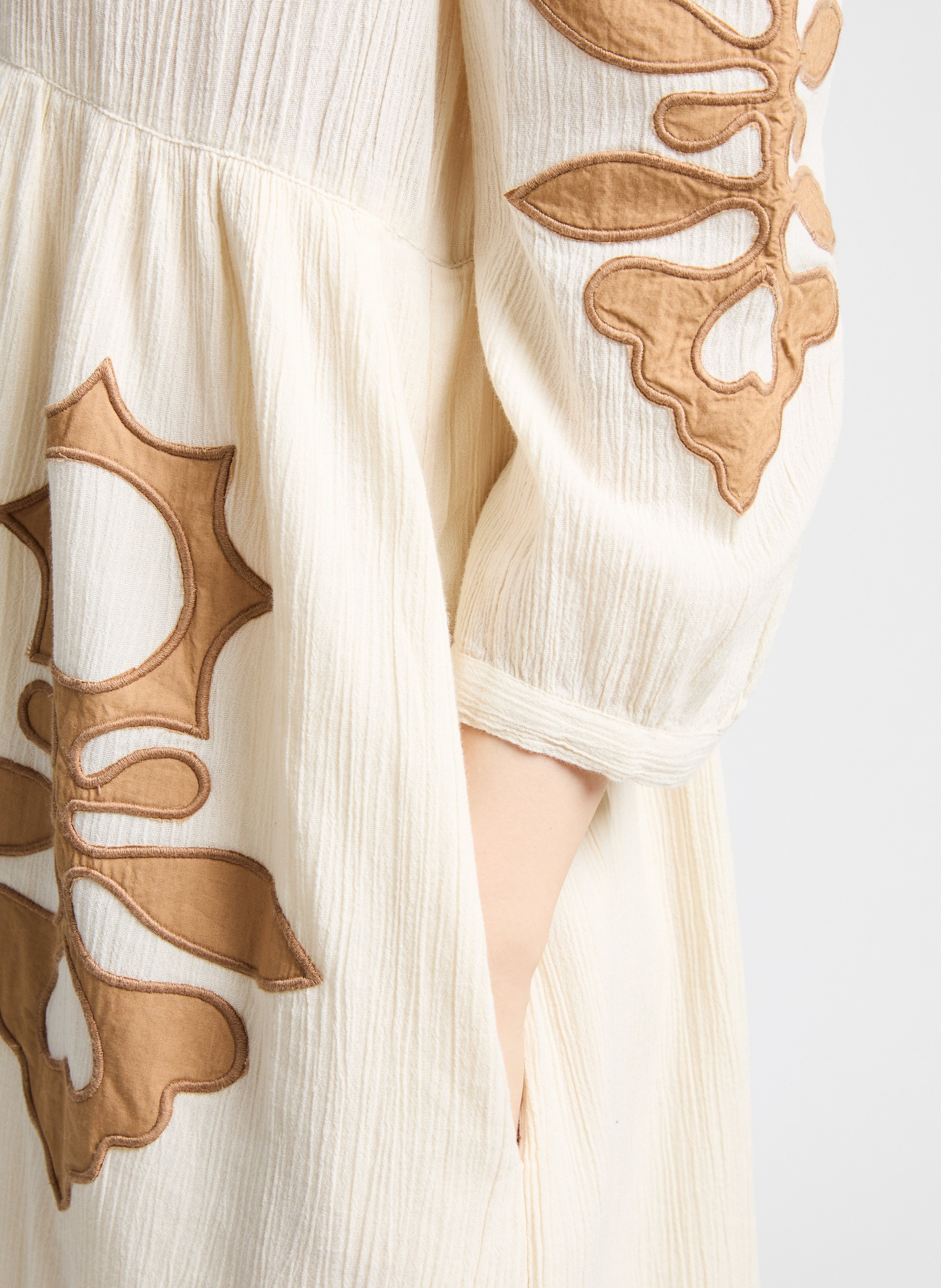 Cotton Midi Dress LEON & HARPER White