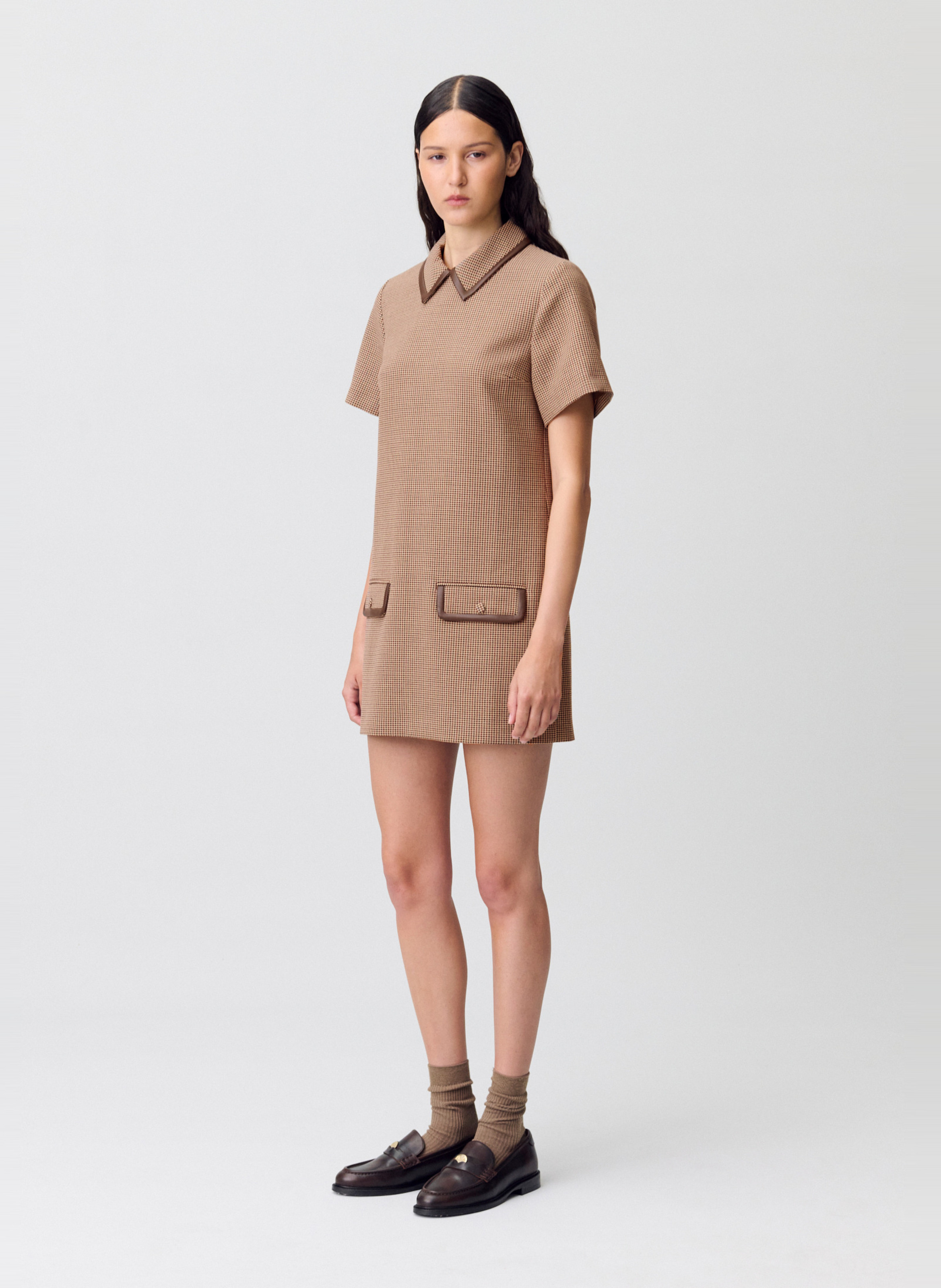 Robe courte droite col classique rila CLAUDIE PIERLOT Multicolore