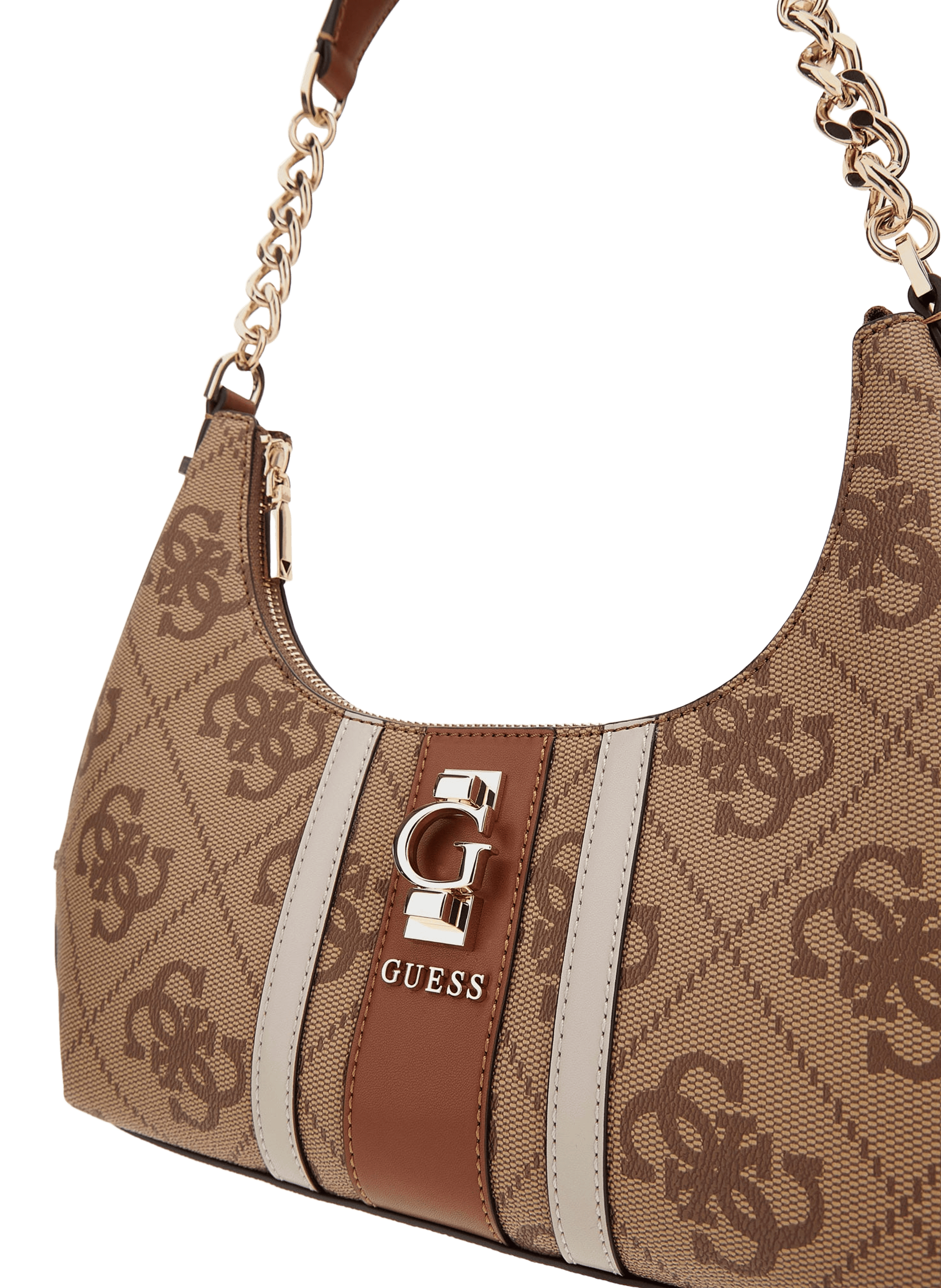 Logo shoulder bag GUESS Brown