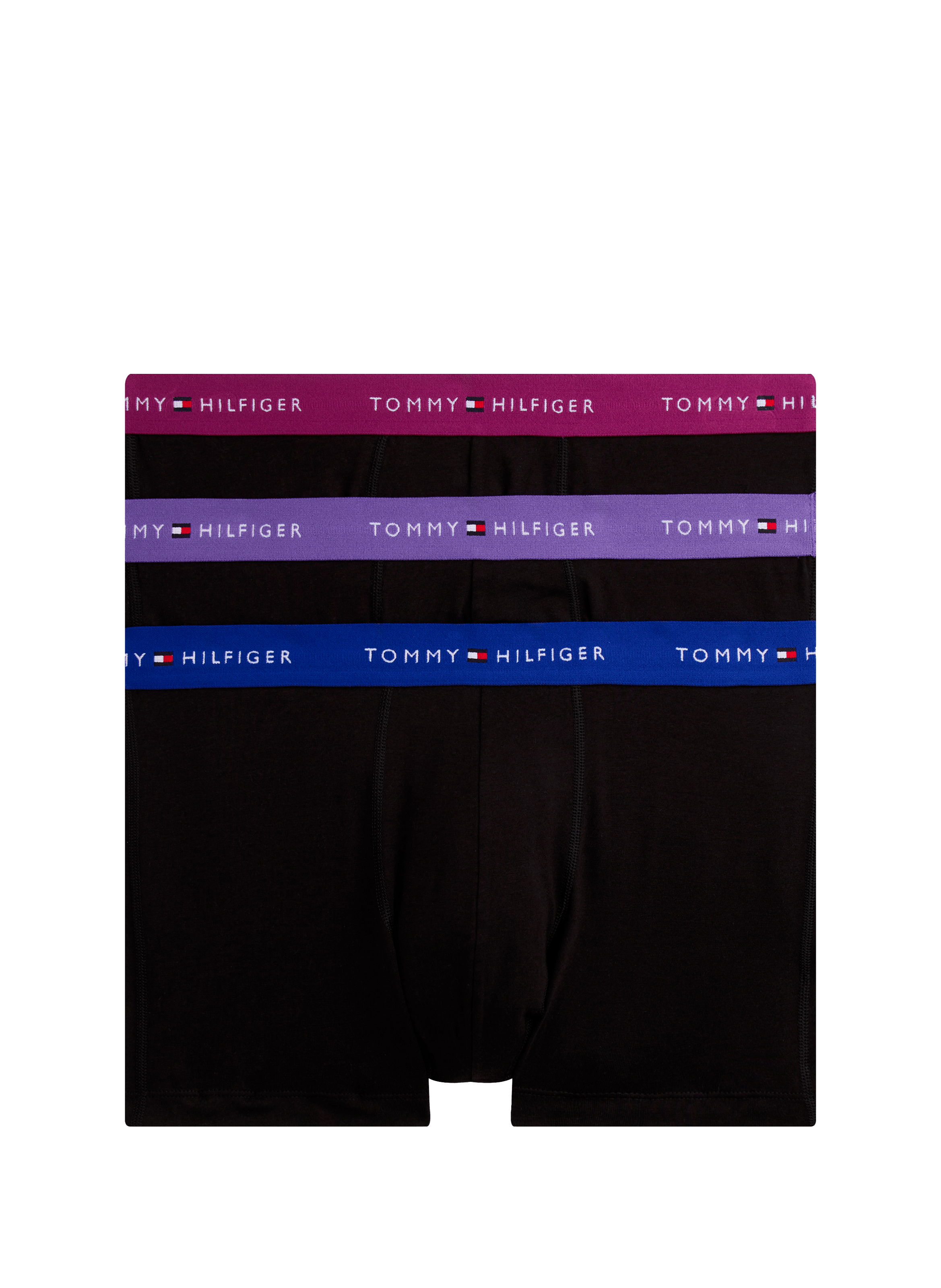 TOMMY HILFIGER Set of three organic cotton-blend boxers Black