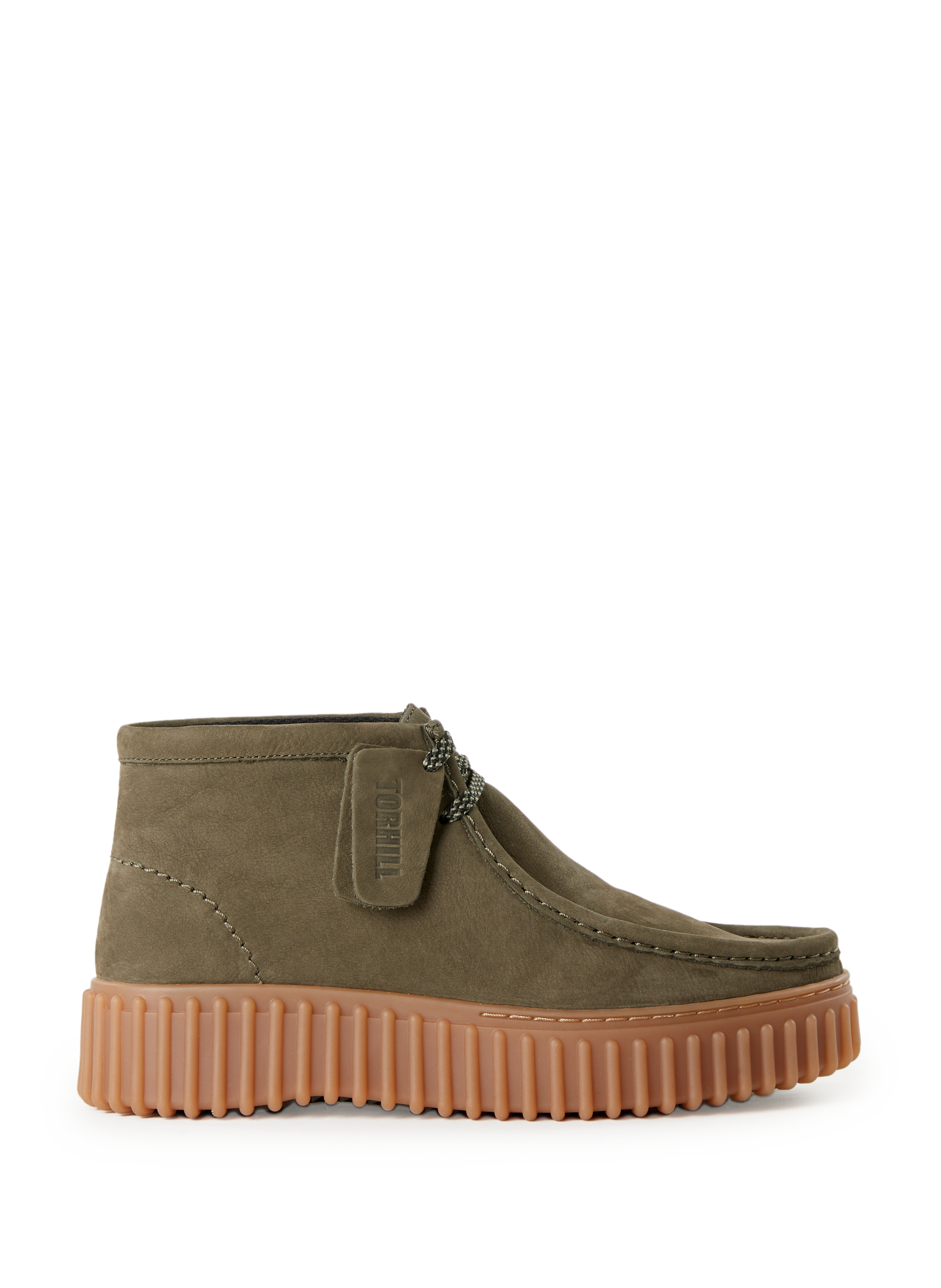 CLARKS Solid leather derbies Khaki