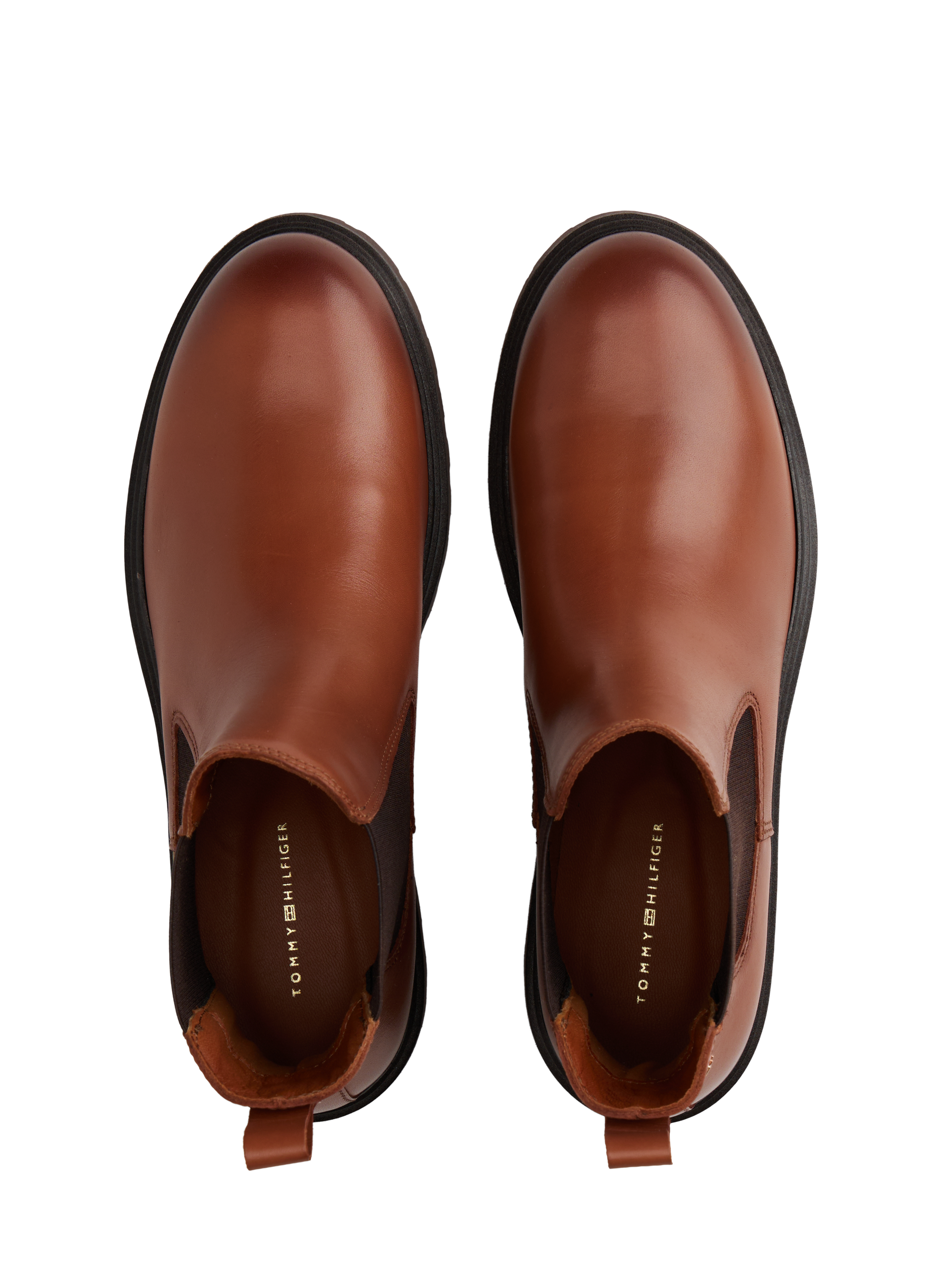 Leather Chelsea boots TOMMY HILFIGER Brown