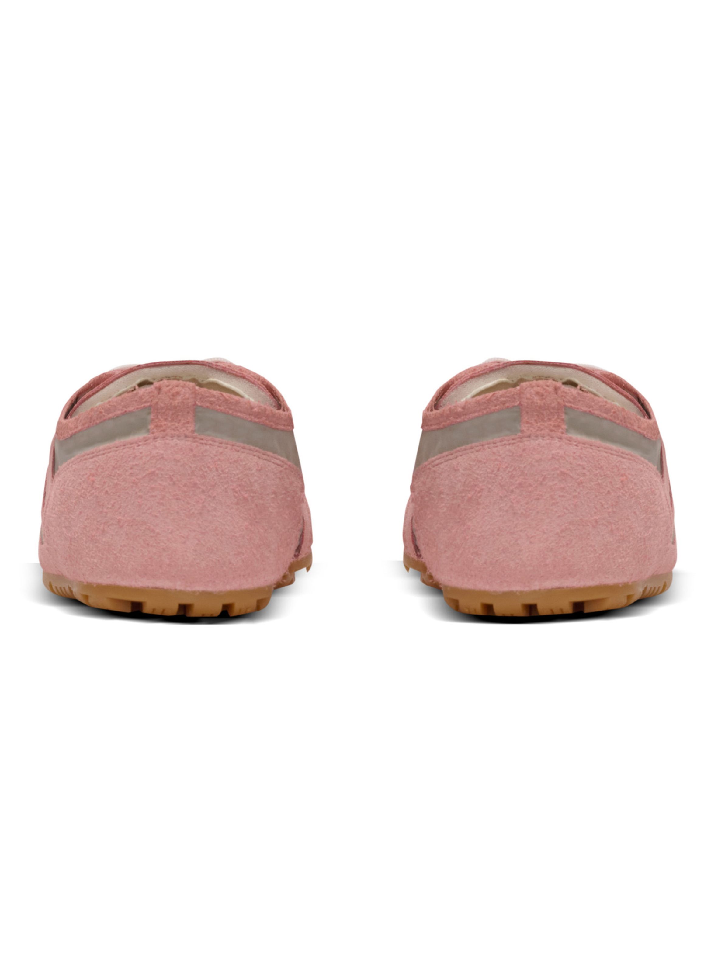 Baskets racer 45 en daim et nylon BALMAIN Rose