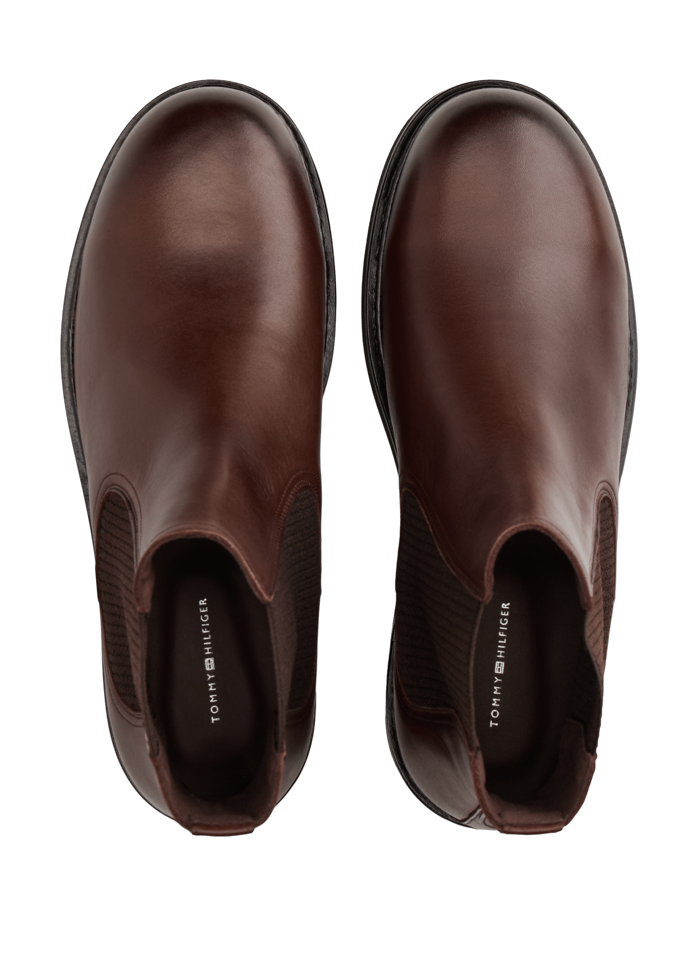 Smooth leather Chelsea boots TOMMY HILFIGER Brown
