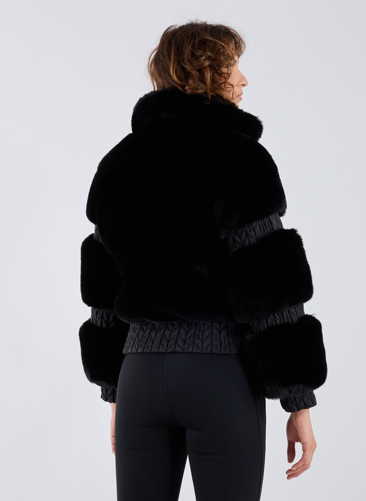 Veste à col montant effet fourrure GOLDBERGH Noir