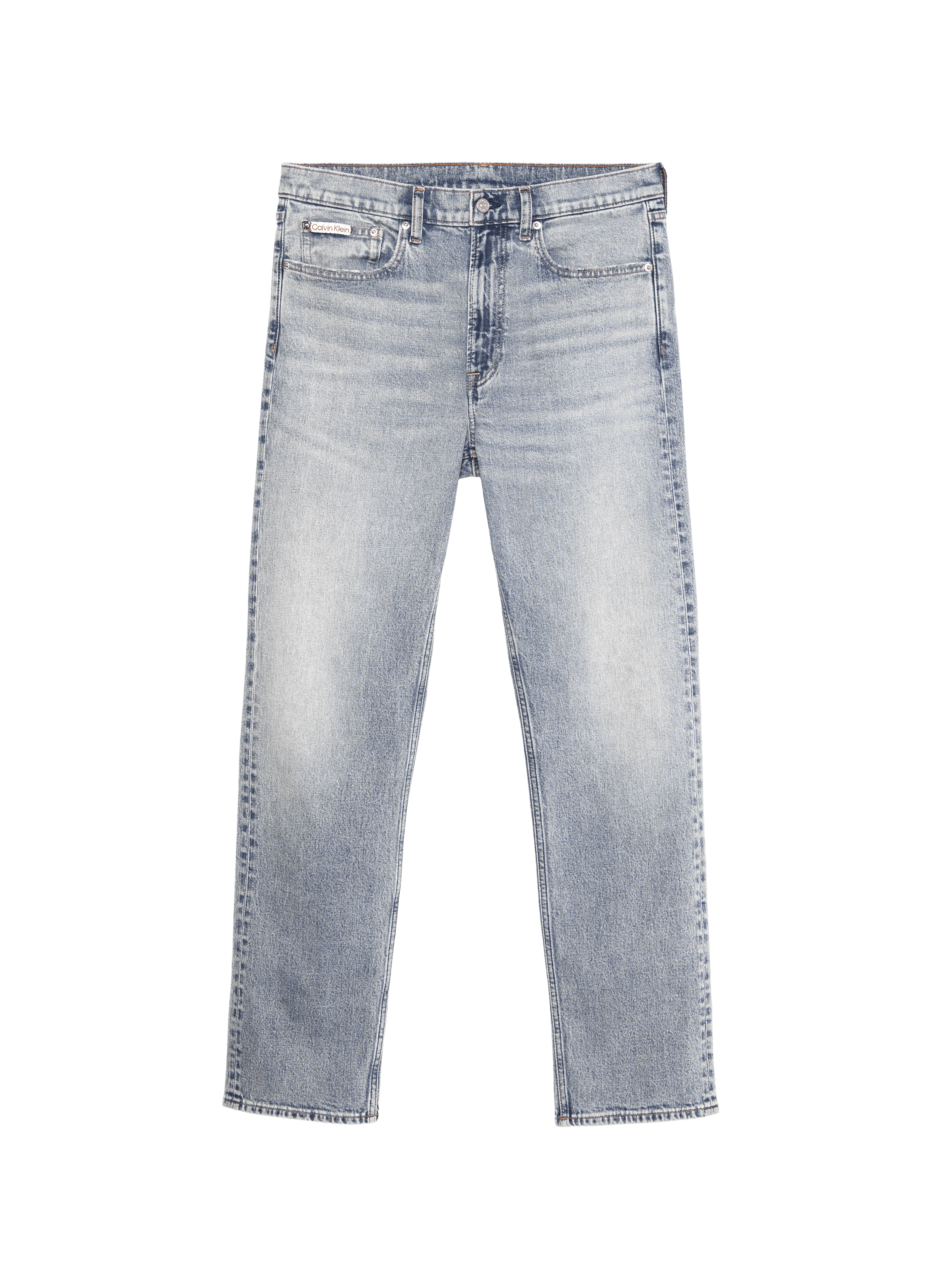 Straight-cut cotton-blend jeans CALVIN KLEIN Blue