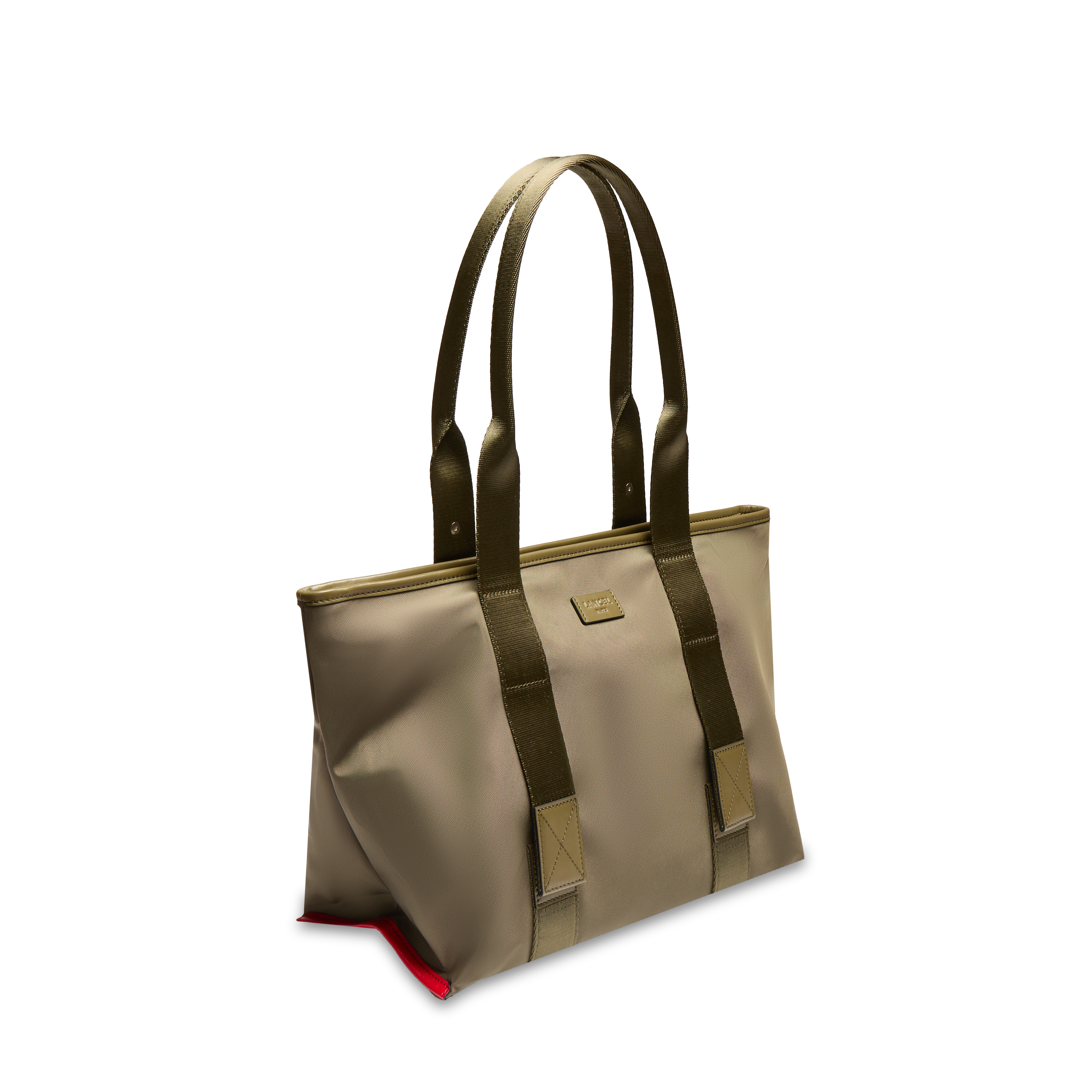 Sac cabas zippé m mistral rollable de lancel en nylon LANCEL Vert