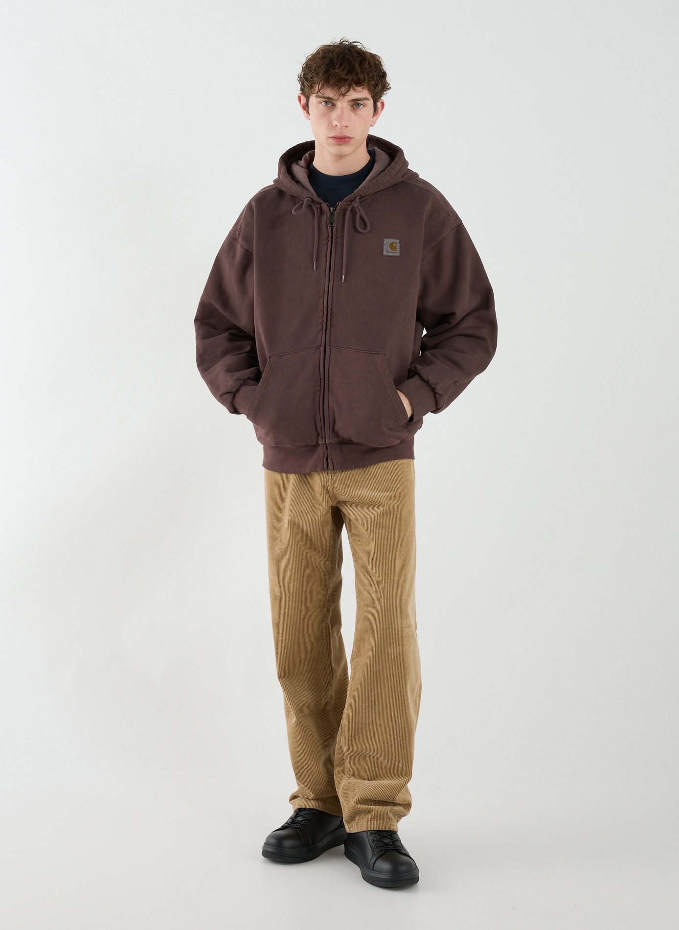 Oversized cotton hoodie CARHARTT WIP Brown