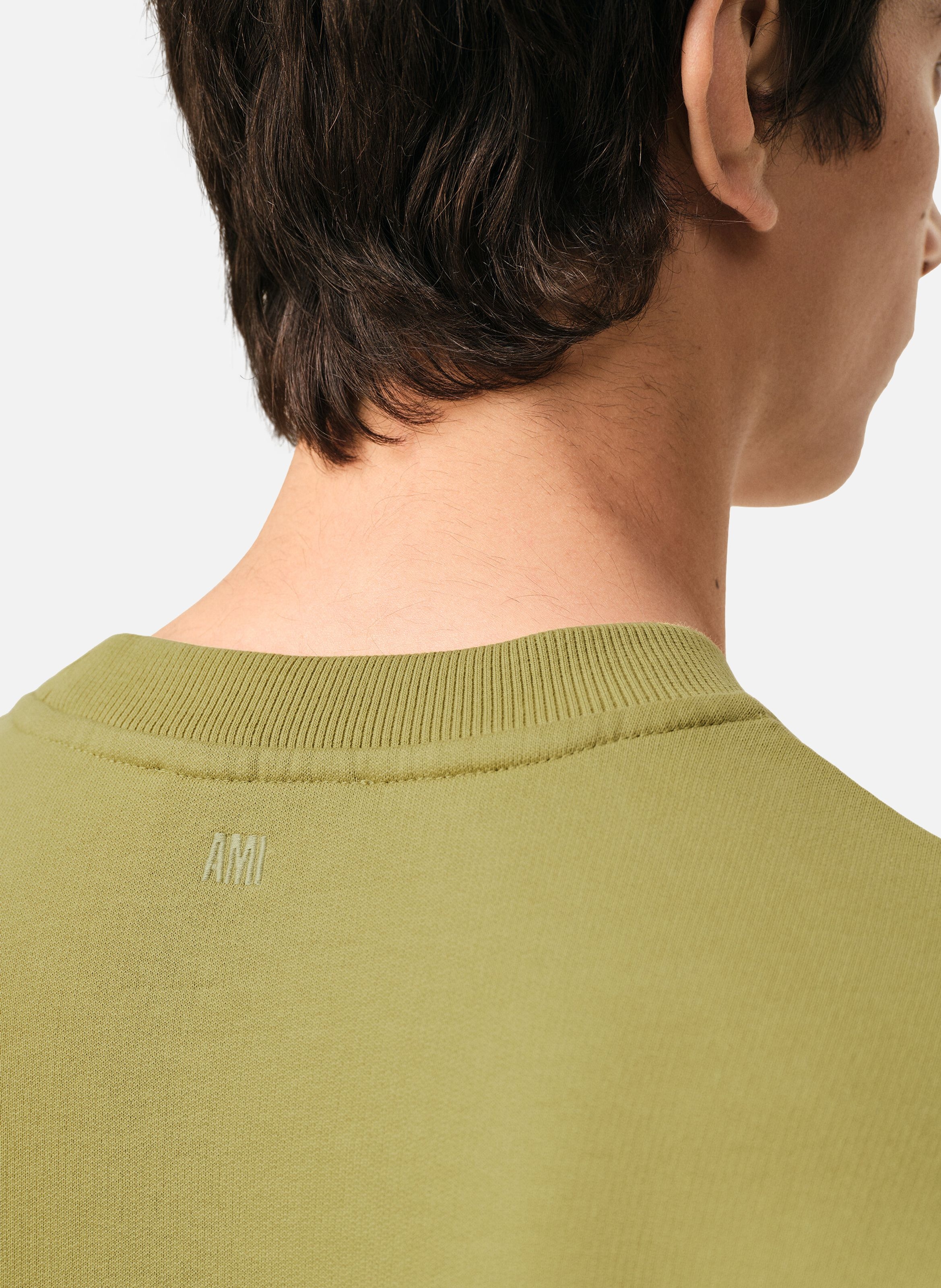 Sweatshirt ami de coeur en coton AMI PARIS Vert