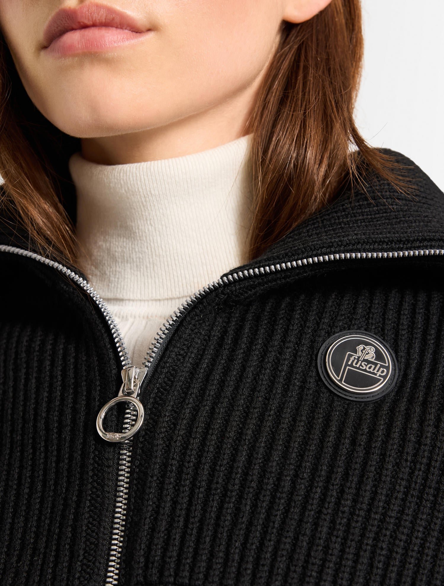 Tour de cou knit bib coupe regular FUSALP Noir