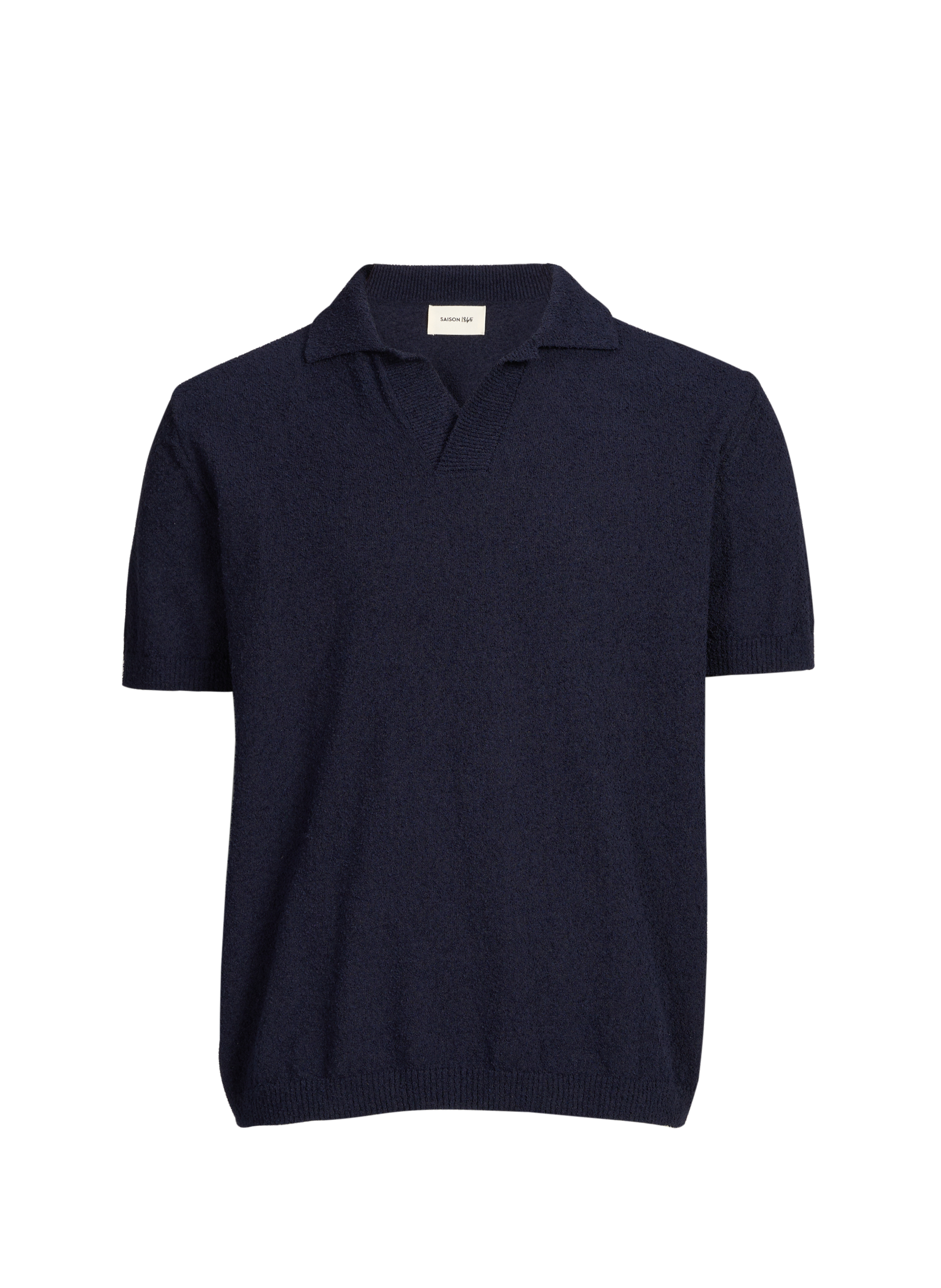 Short-sleeved blended cotton Hula polo SAISON 1865 Blue