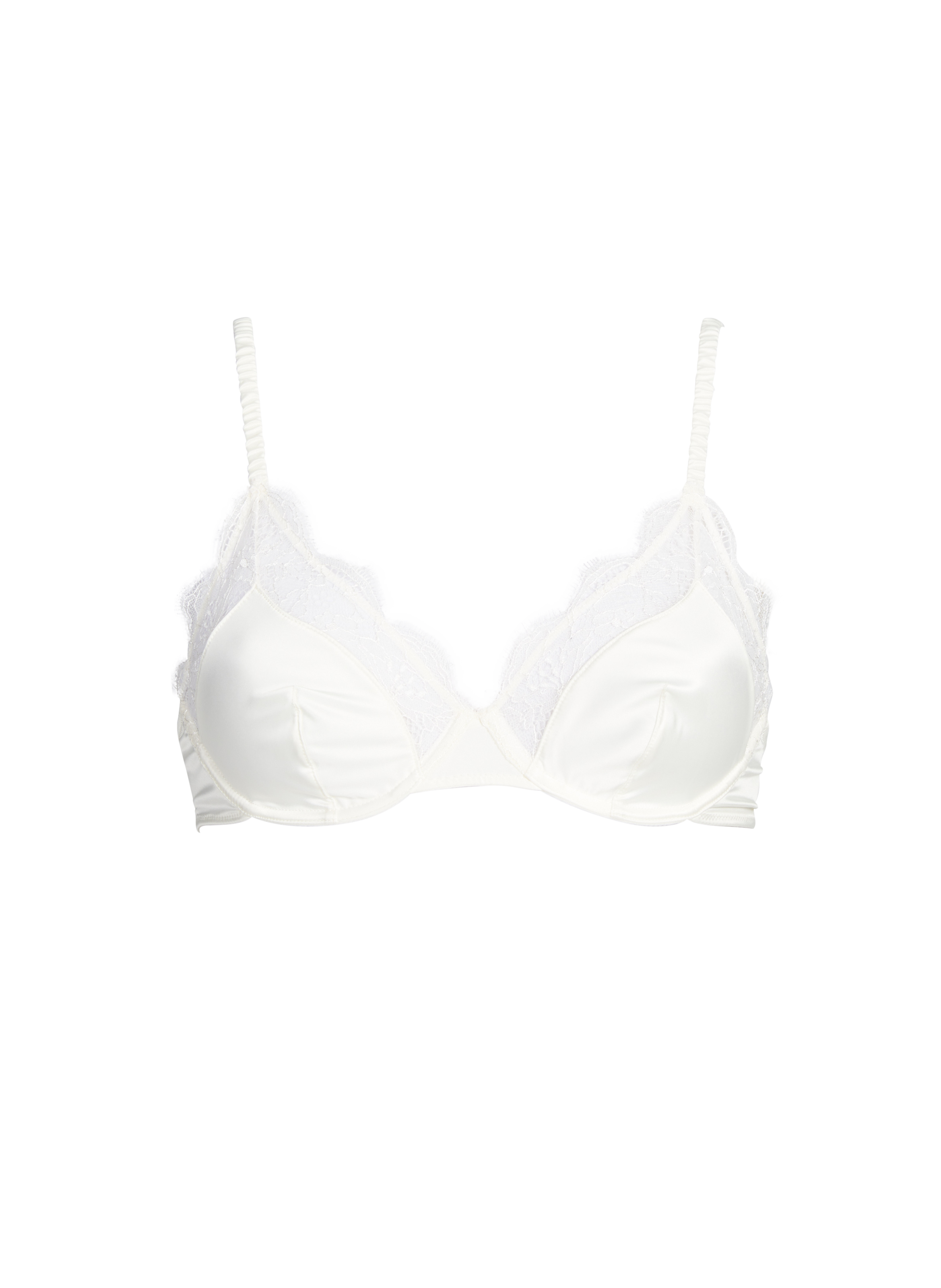 Soutien-gorge à dentelle satiné LOVE STORIES Blanc