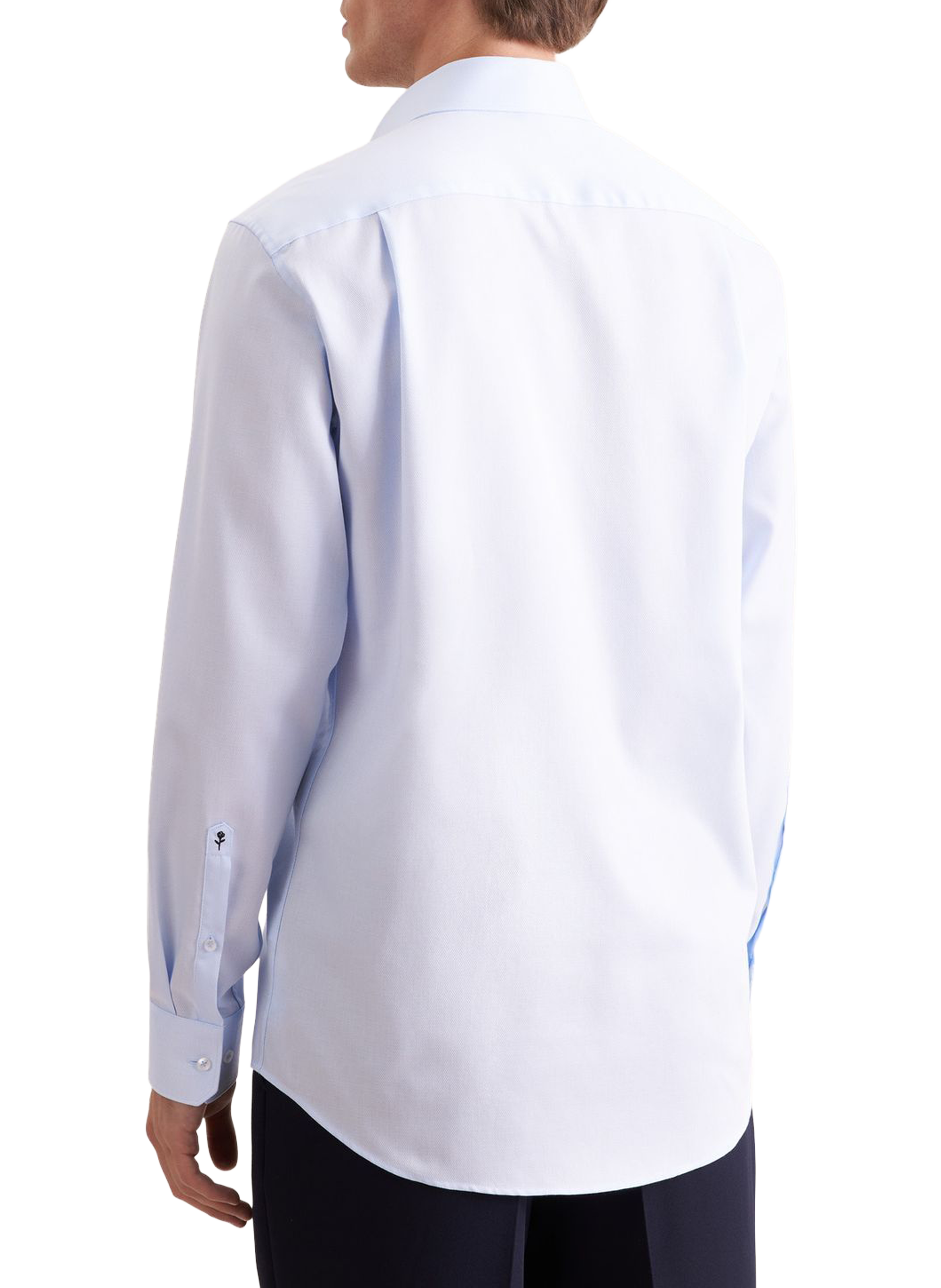 Chemise droite à poche en coton SEIDENSTICKER Bleu