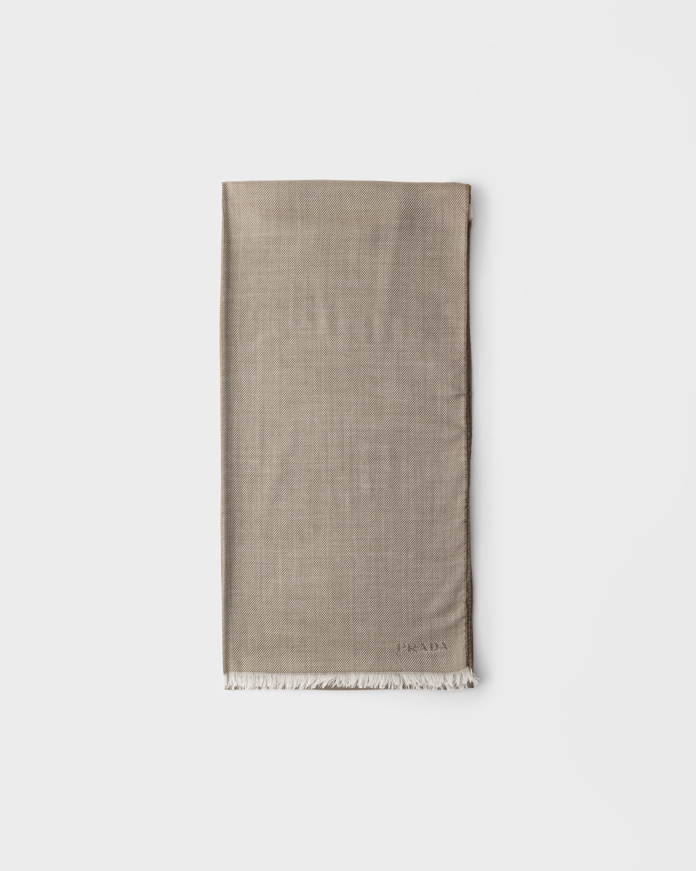 Écharpe en cachemire, laine et soie PRADA Vert