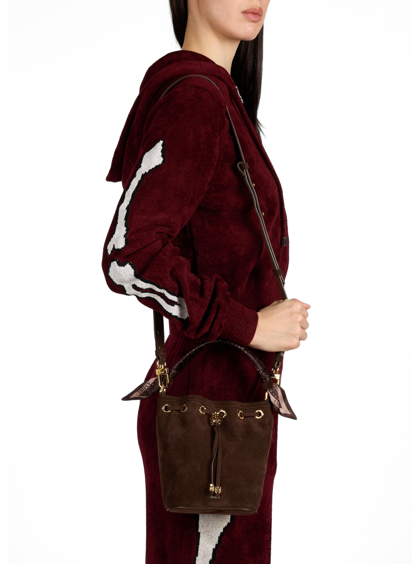 Suede leather bucket bag AMIRI Multicolour