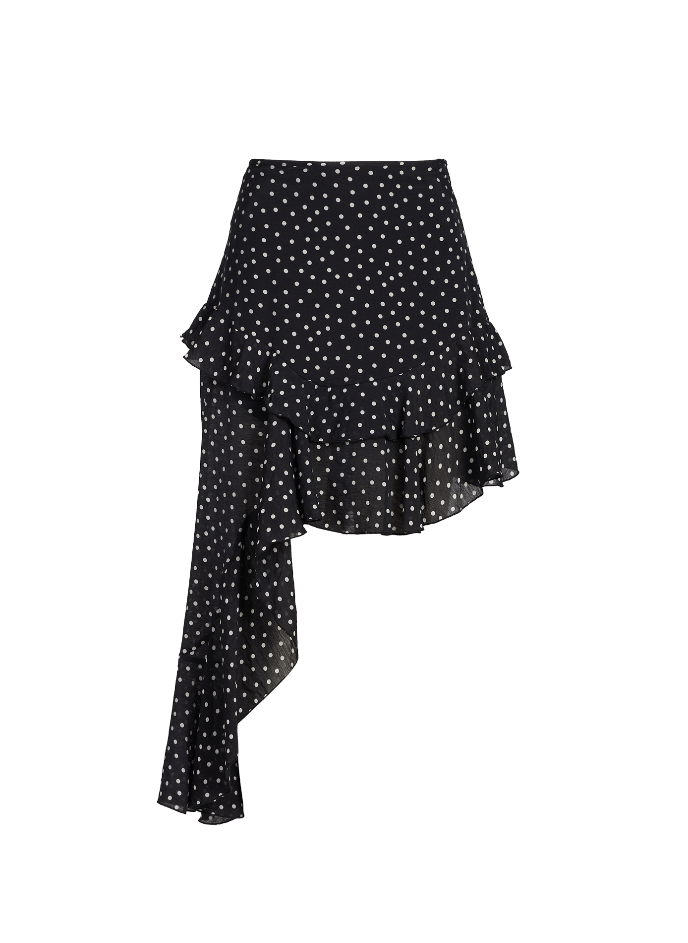 Jupe courte asymétrique à motif TOPSHOP Noir