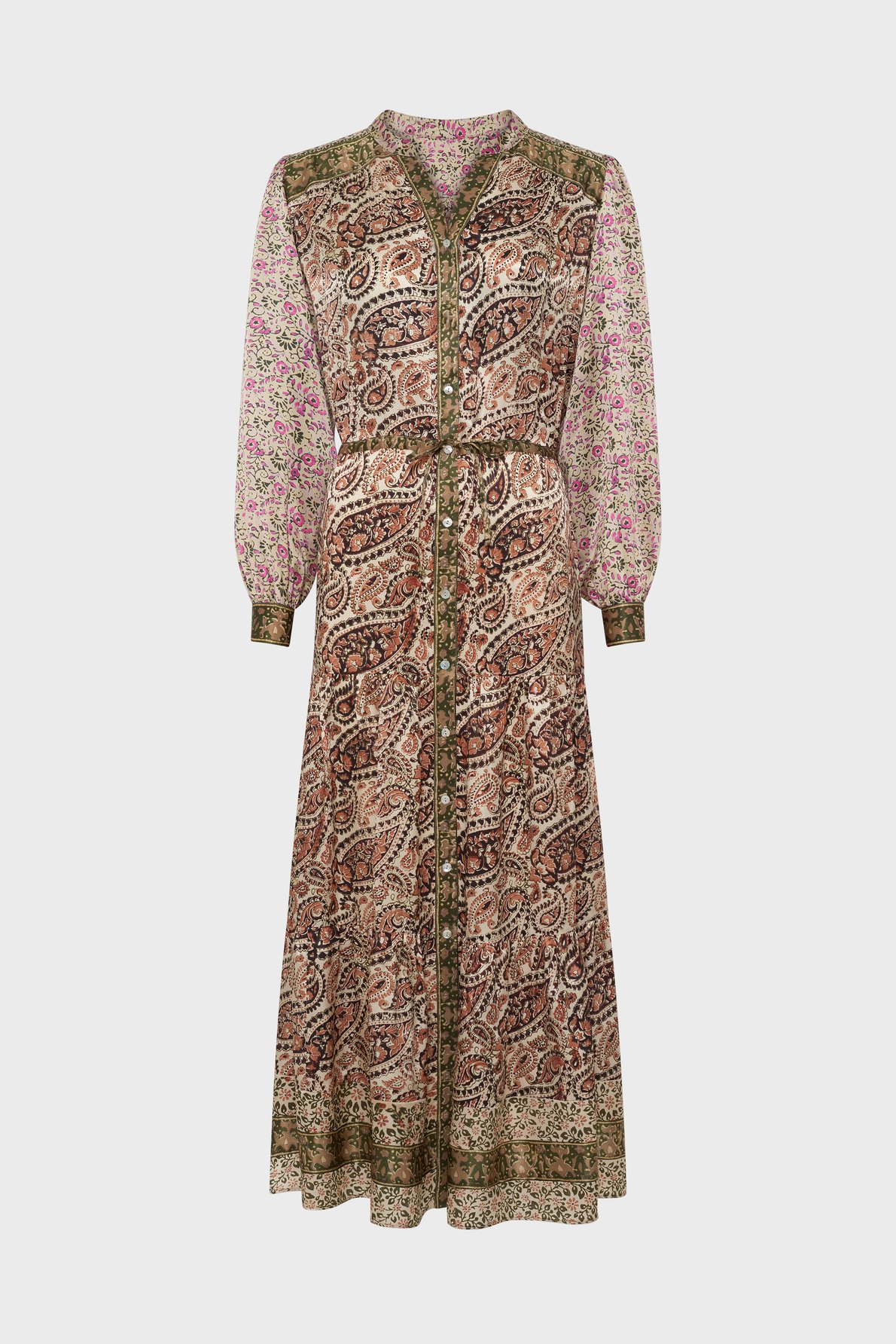 Robe longue à fleurs en soie - roselina GERARD DAREL Multicolore
