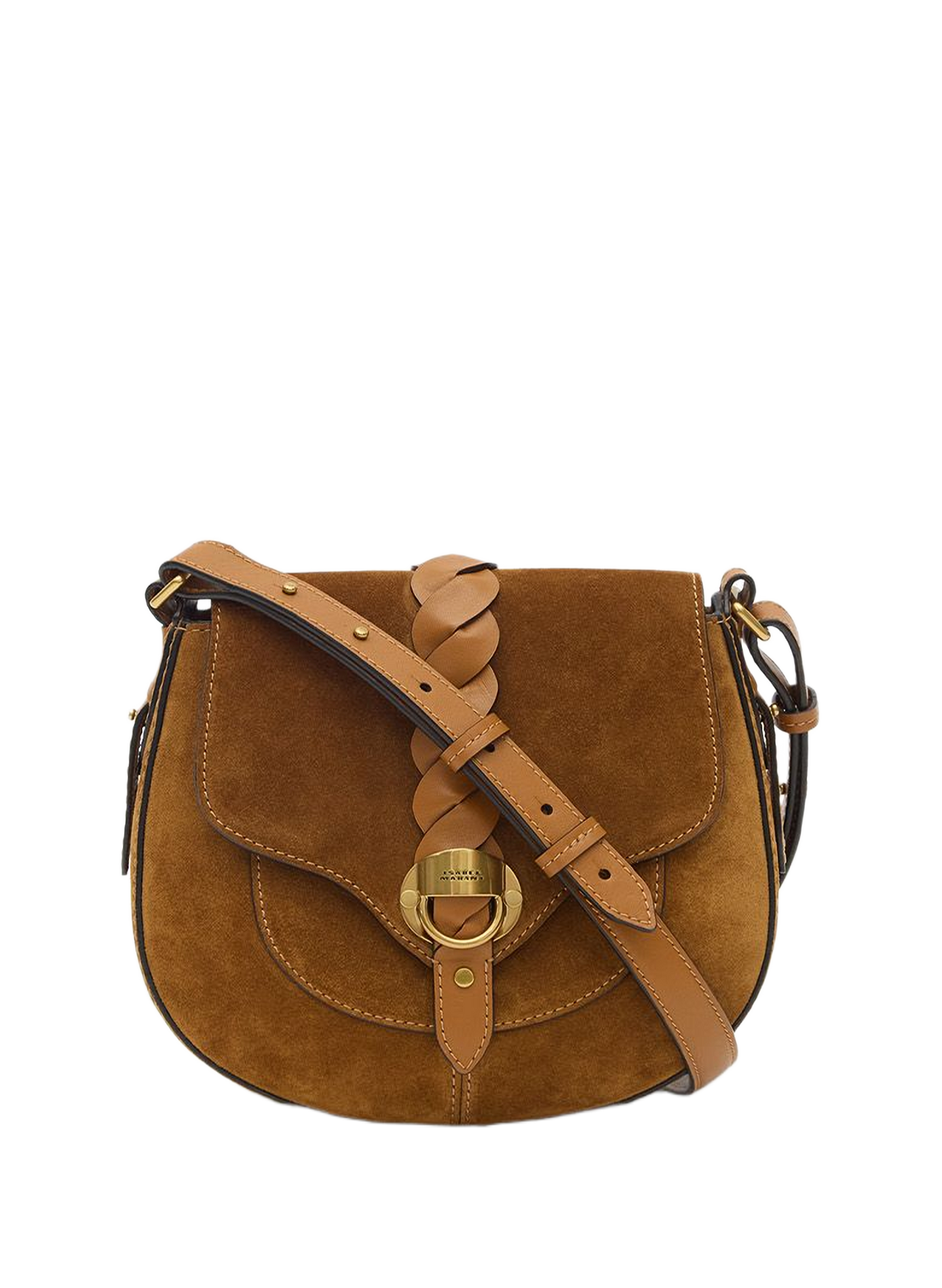 Sac à bandoulière Altay Small en cuir velours ISABEL MARANT Marron
