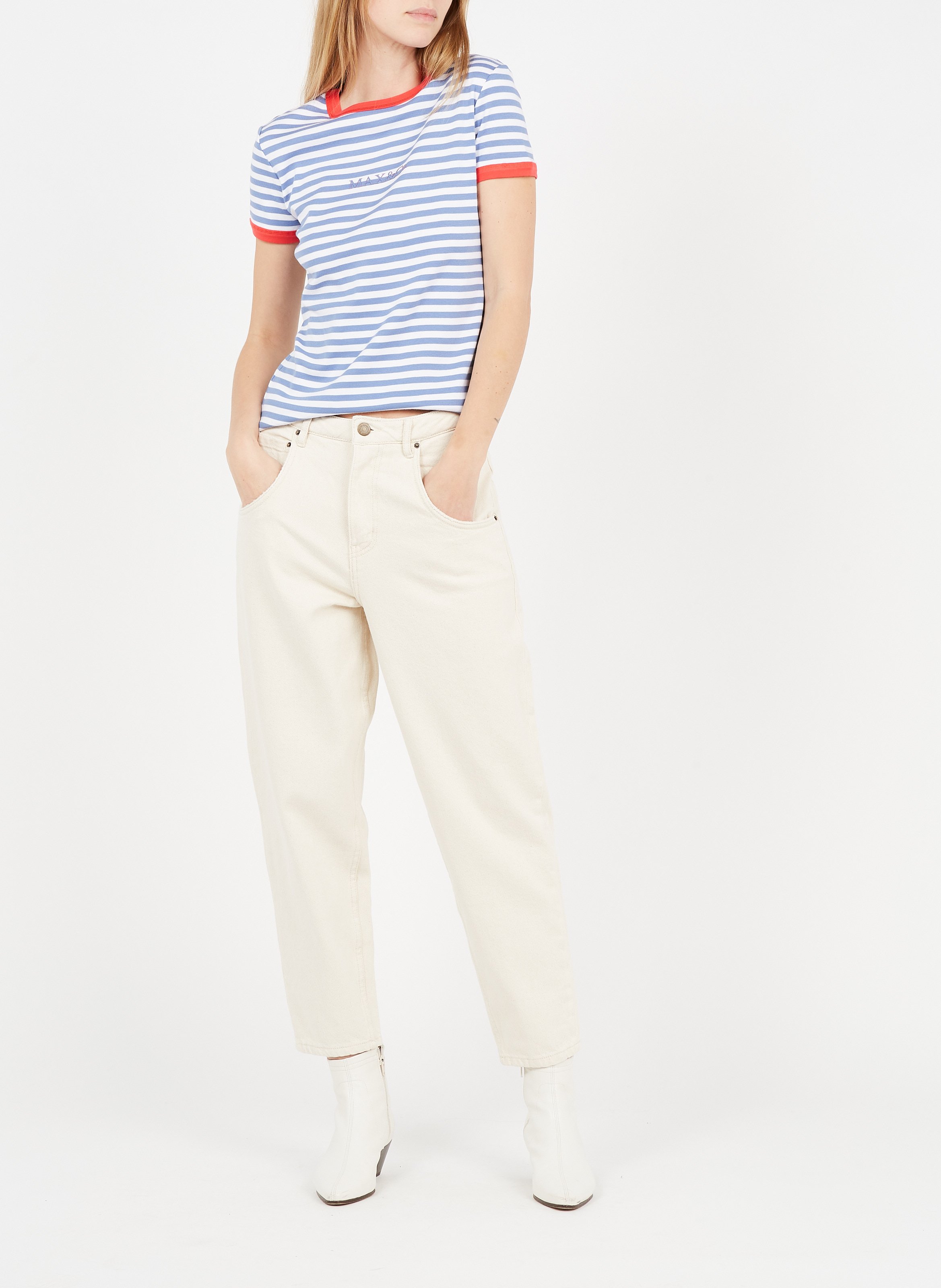 Jean droit en coton tineborow AMERICAN VINTAGE Beige