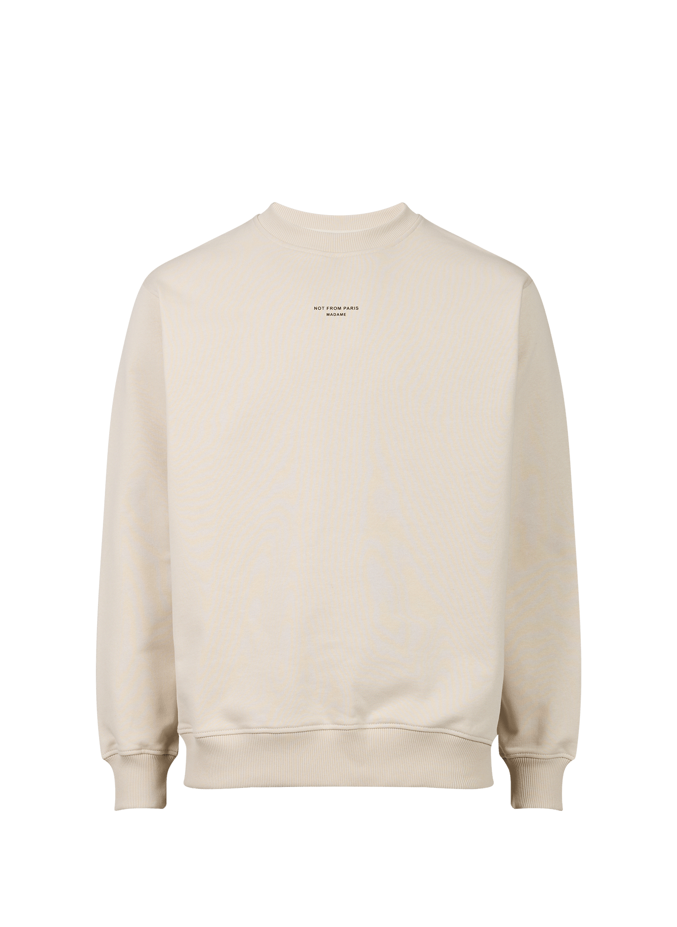 Sweat à col rond en coton DROLE DE MONSIEUR Beige