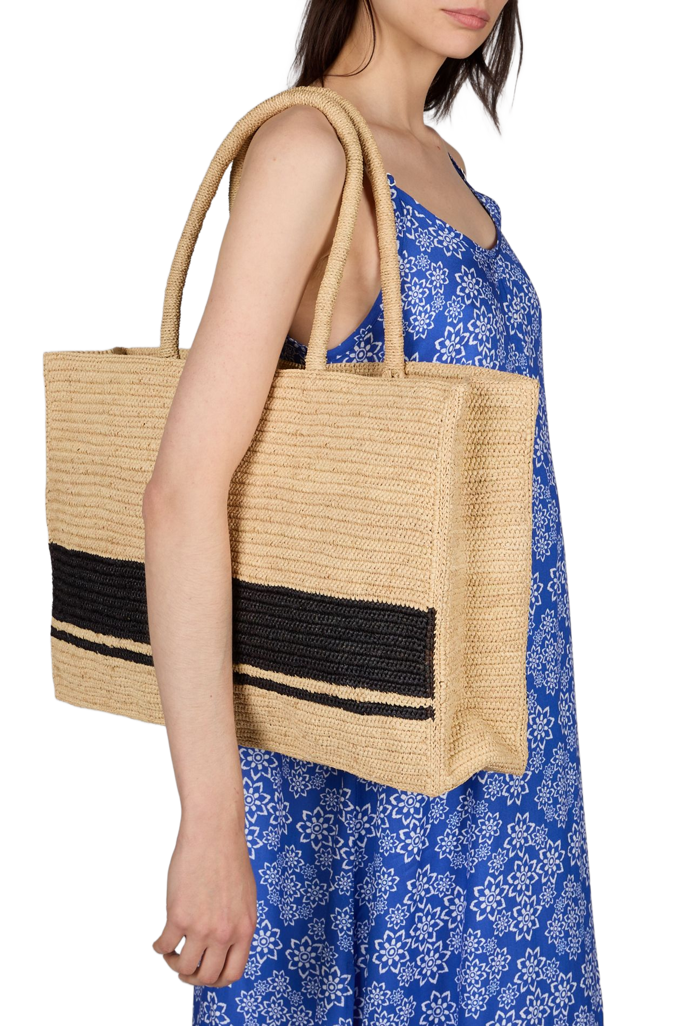 Sac cabans en raphia SAISON 1865 Noir