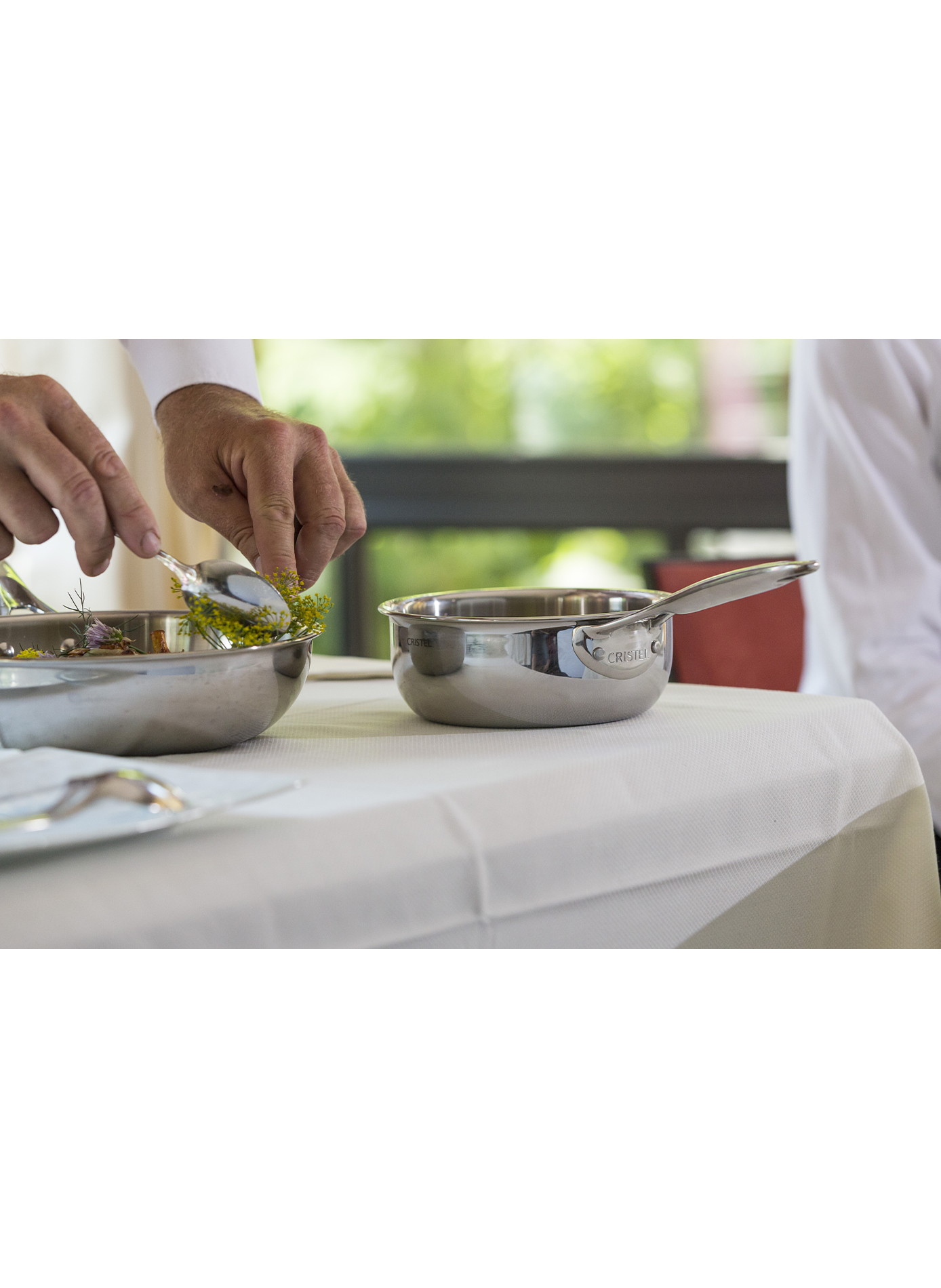 Casserole saucier graduée Castel'Pro en inox CRISTEL Gris