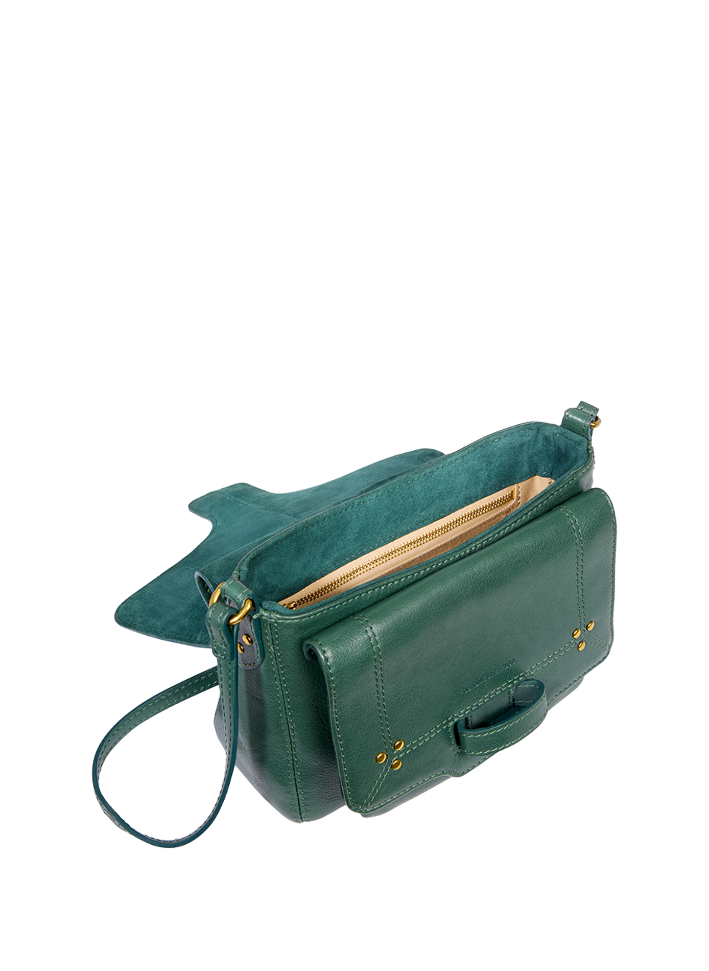 Sac épaule en cuir grainé JÉRÔME DREYFUSS Vert