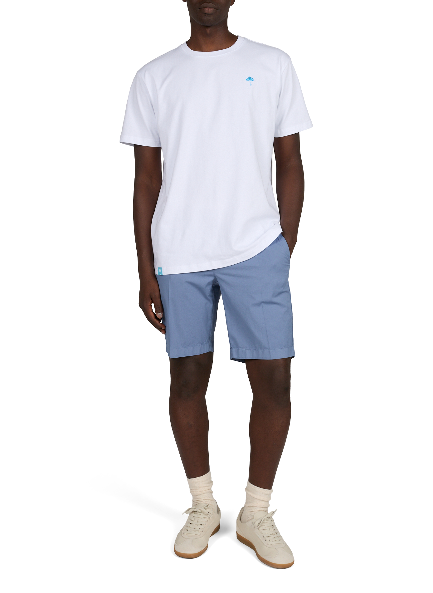 Cotton-blend chino-style shorts HACKETT Blue