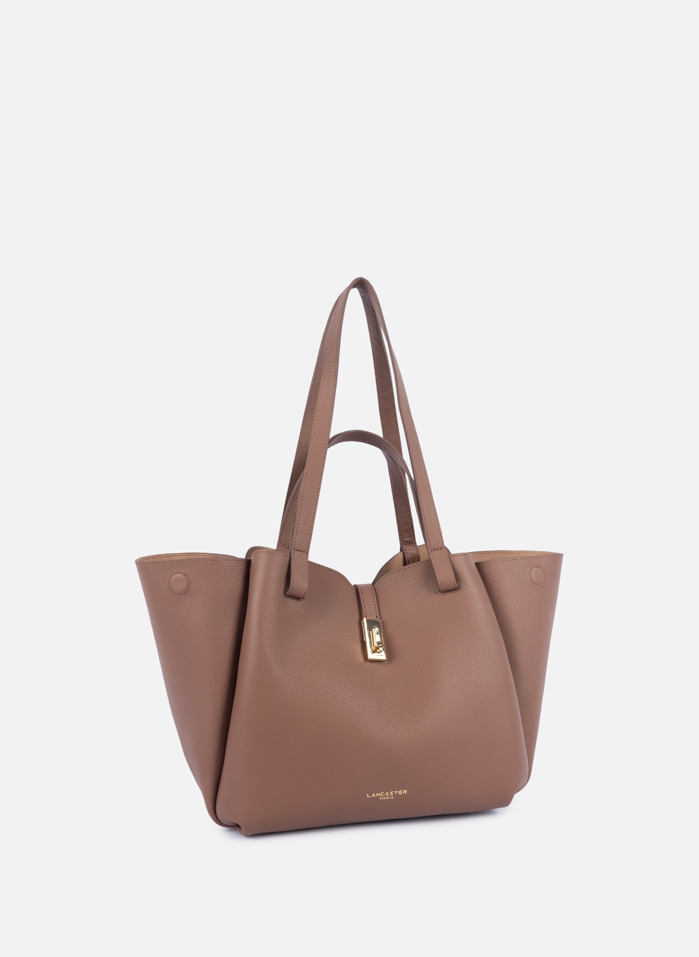 Grand sac cabas épaule - milano horizon LANCASTER Marron