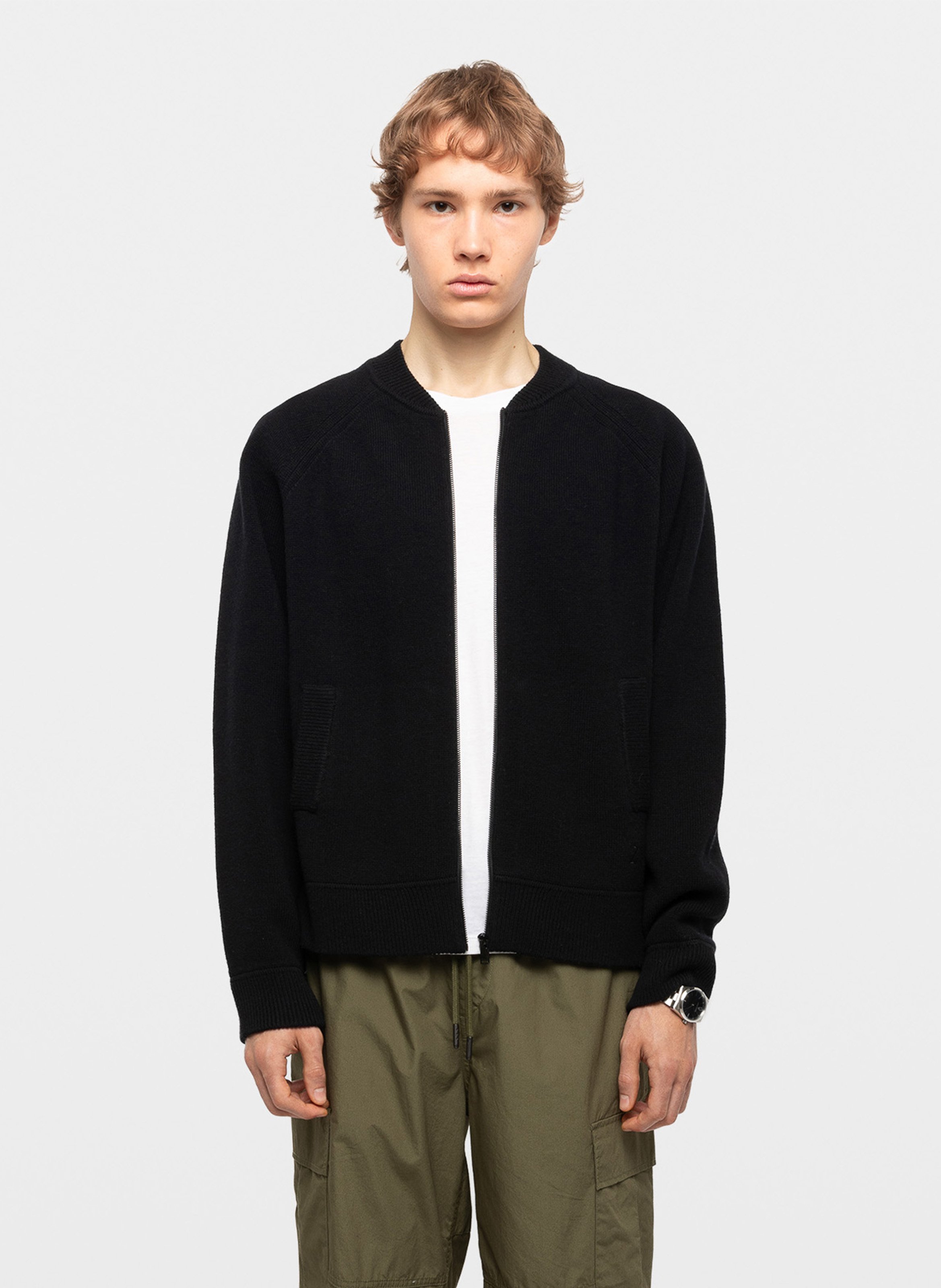 Ronde hals cardigan van gemengde wol gweno ZADIG&VOLTAIRE Zwart