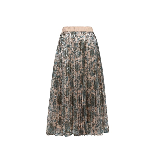 Jupe midi plissée à sequins Jupe midi plissée à sequins