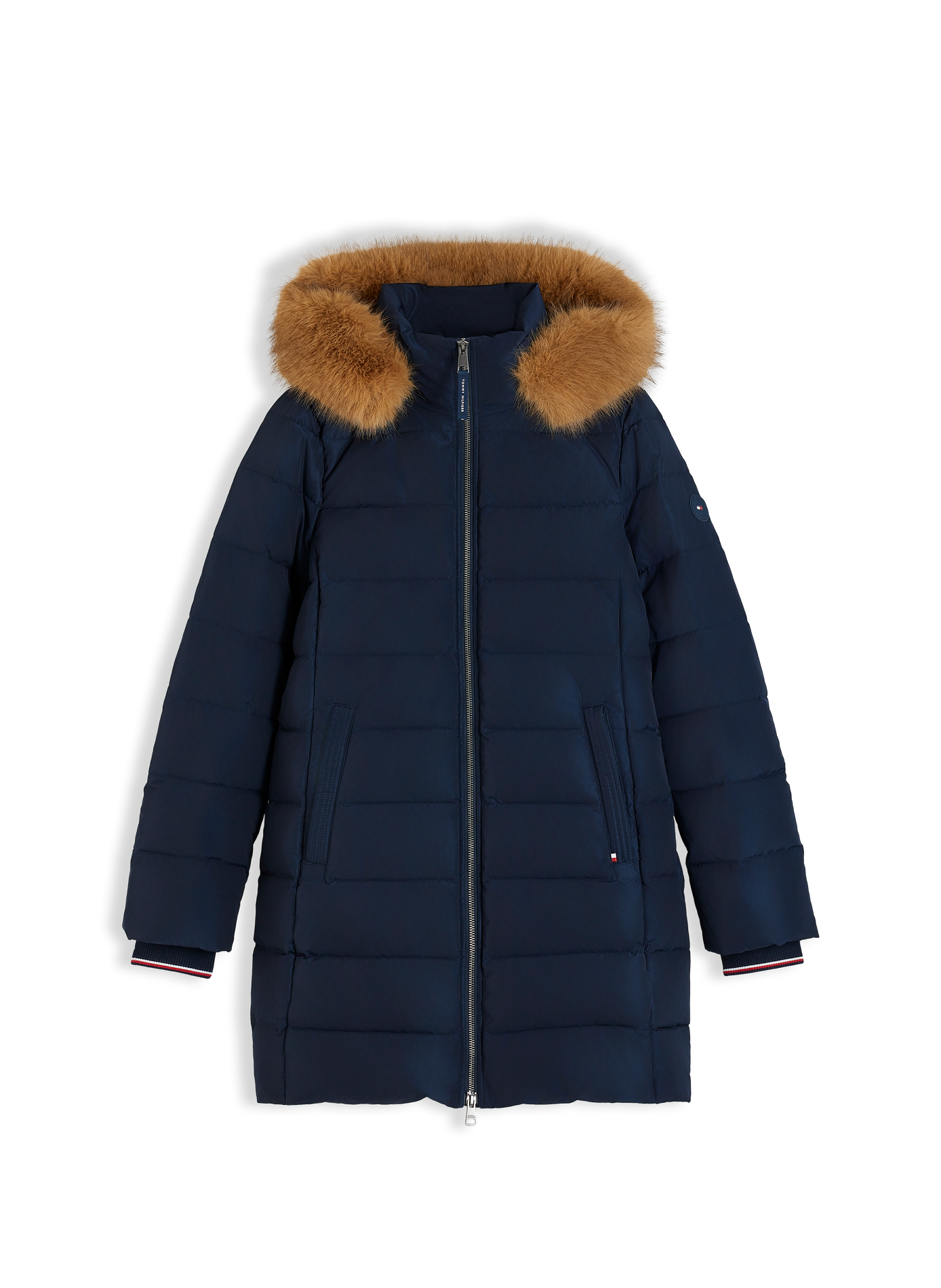 Manteau mi-long zippé à capuche TOMMY HILFIGER Blau