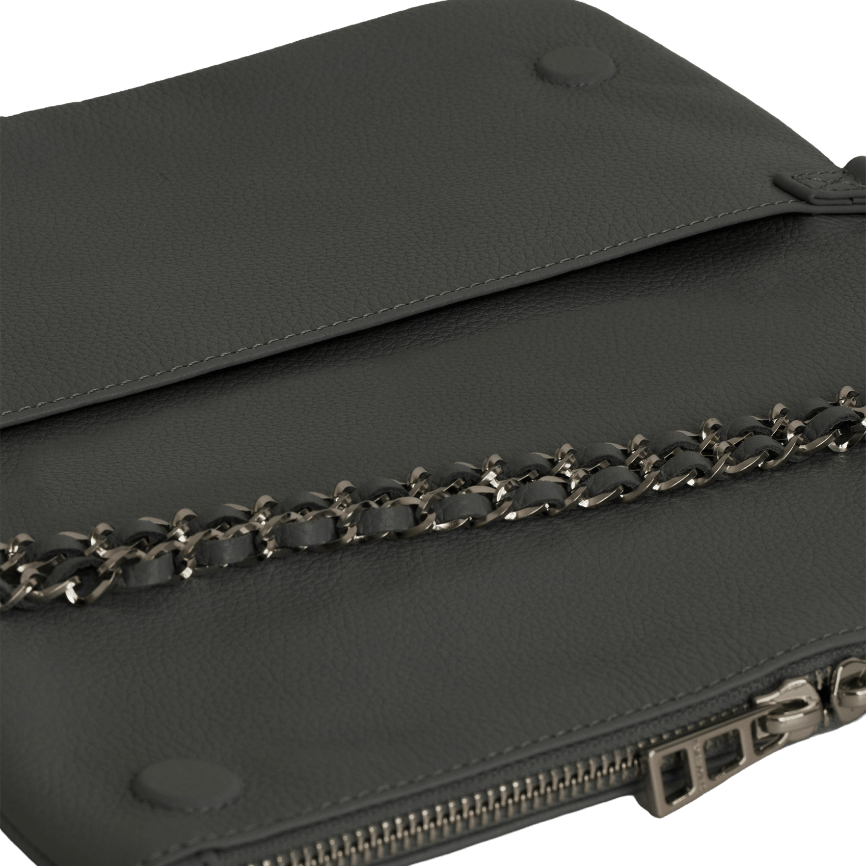 Pochette à rabat bandoulière en cuir rock mini | Gris ZADIG&VOLTAIRE Femme