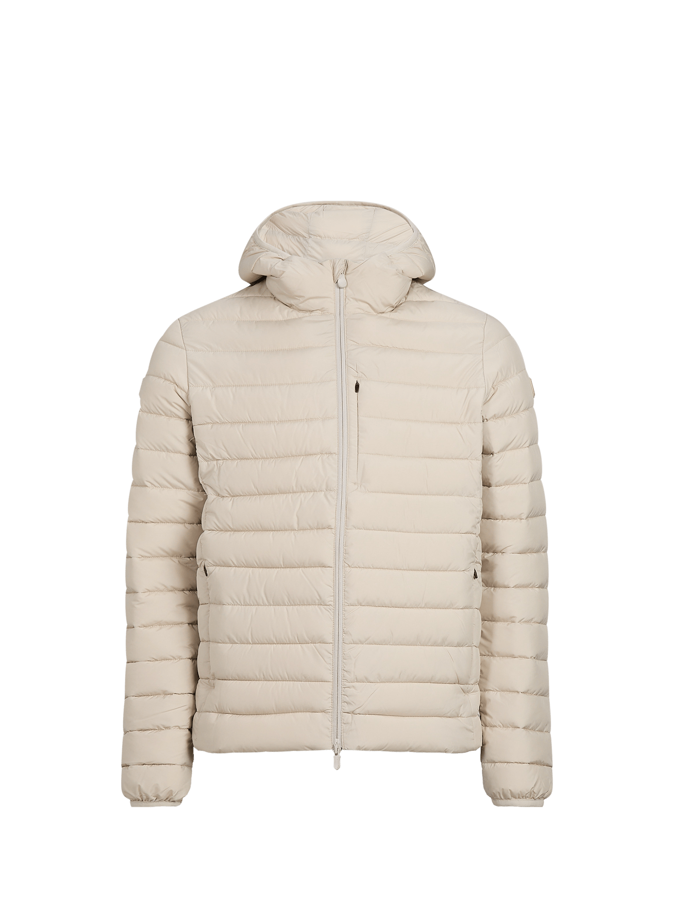 Hooded straight-fit padded jacket SAVE THE DUCK Beige