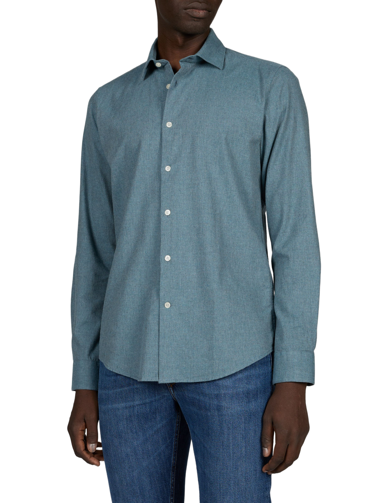 Rechte effen knoopblouse LAFAURIE Blauw