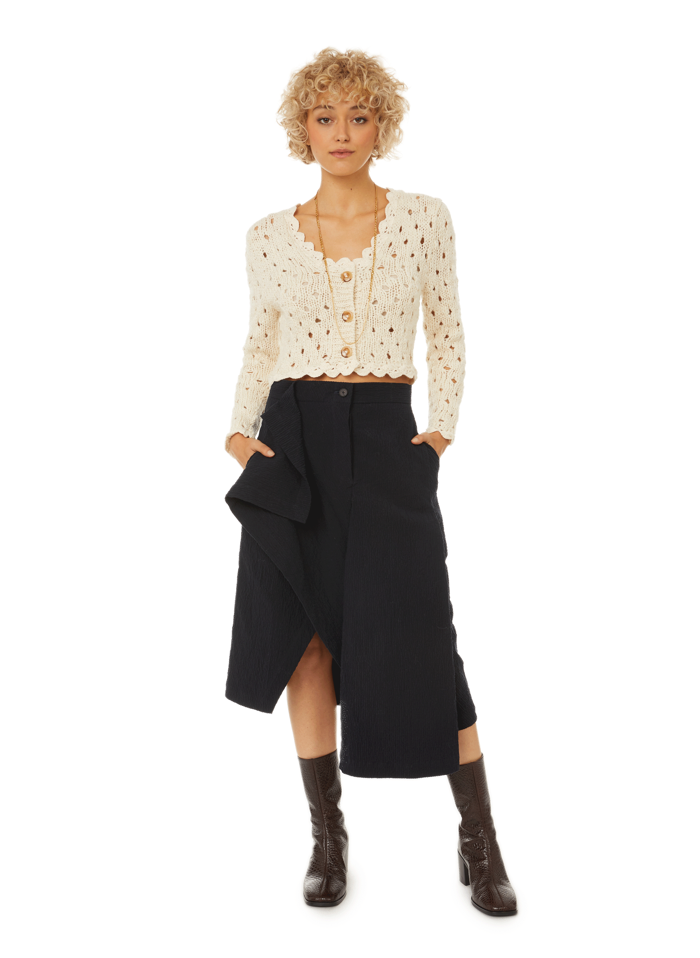 Collier en acier AU PRINTEMPS PARIS Doré