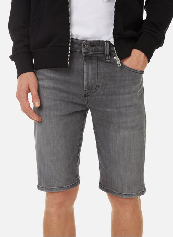 Slim-fit denim shorts Grey by DIESEL DIESEL Slim-fit denim shorts Grey