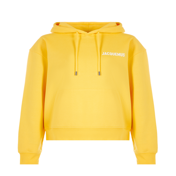 Shop Jacquemus Cotton Hoodie In Yellow