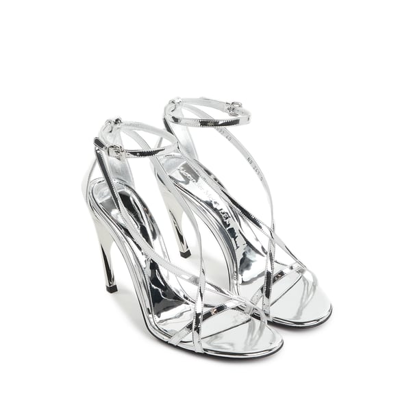 ALEXANDER MCQUEEN SANDALES À TALON LAQUÉE