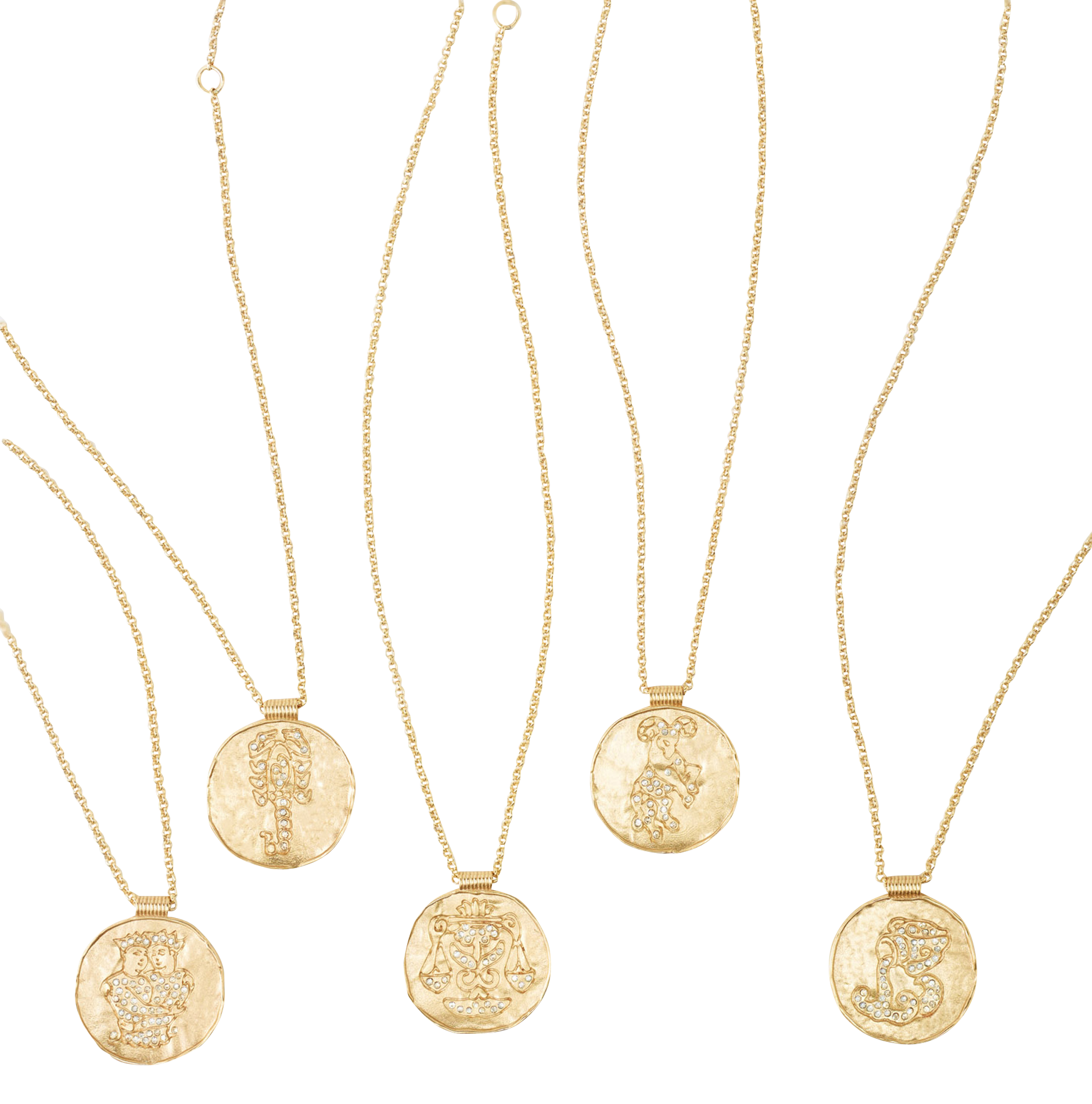 Collier à médaille signe astrologique MAJE Doré