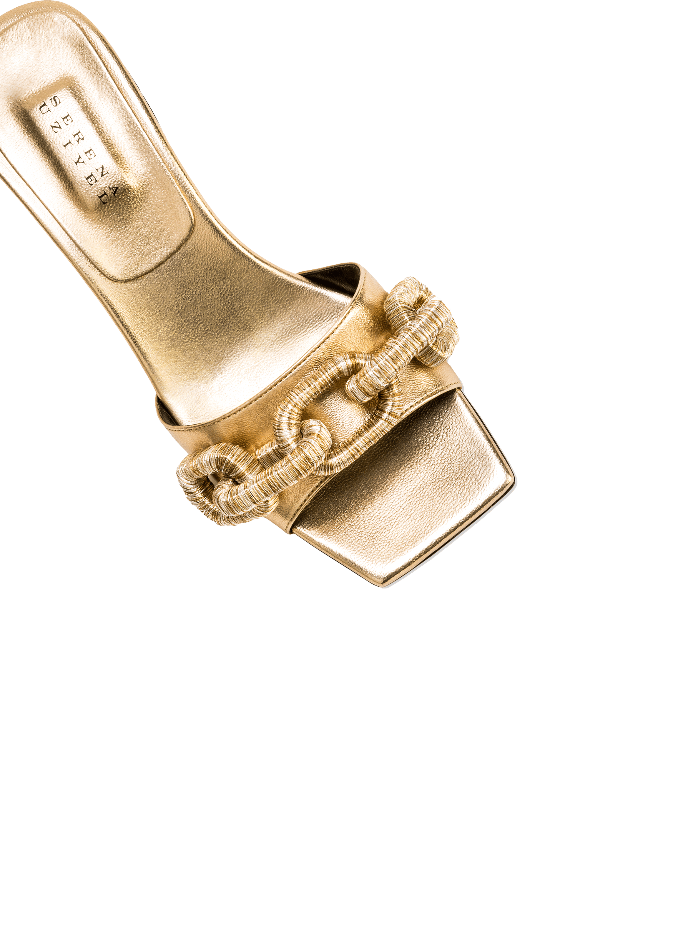 Sandales à talon moyen catena or SERENA UZIYEL Doré