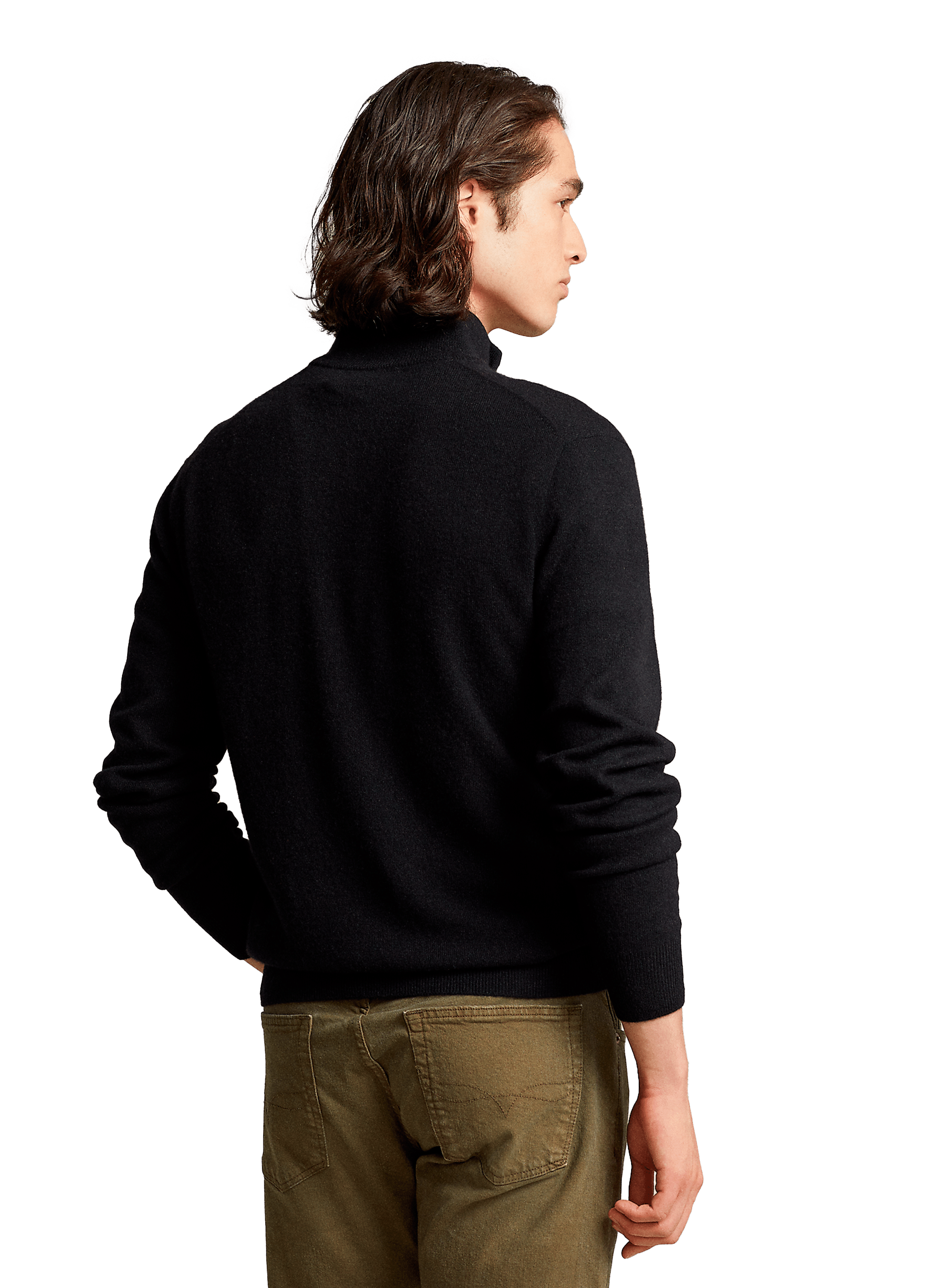 Wool zip-neck jumper POLO RALPH LAUREN Black