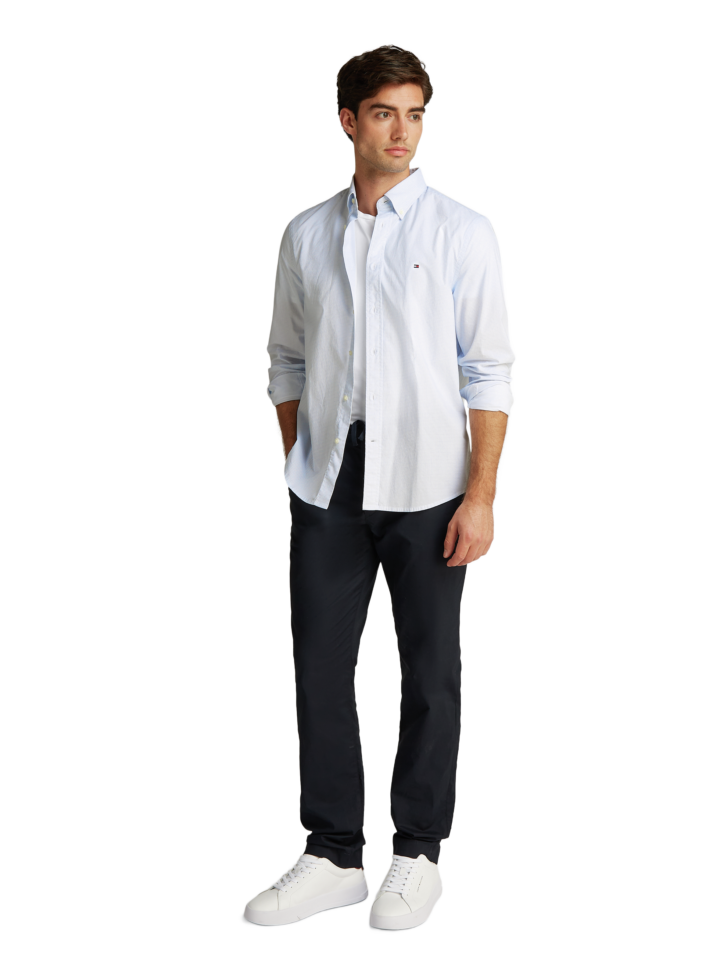 Chemise à motif en coton TOMMY HILFIGER Blanc