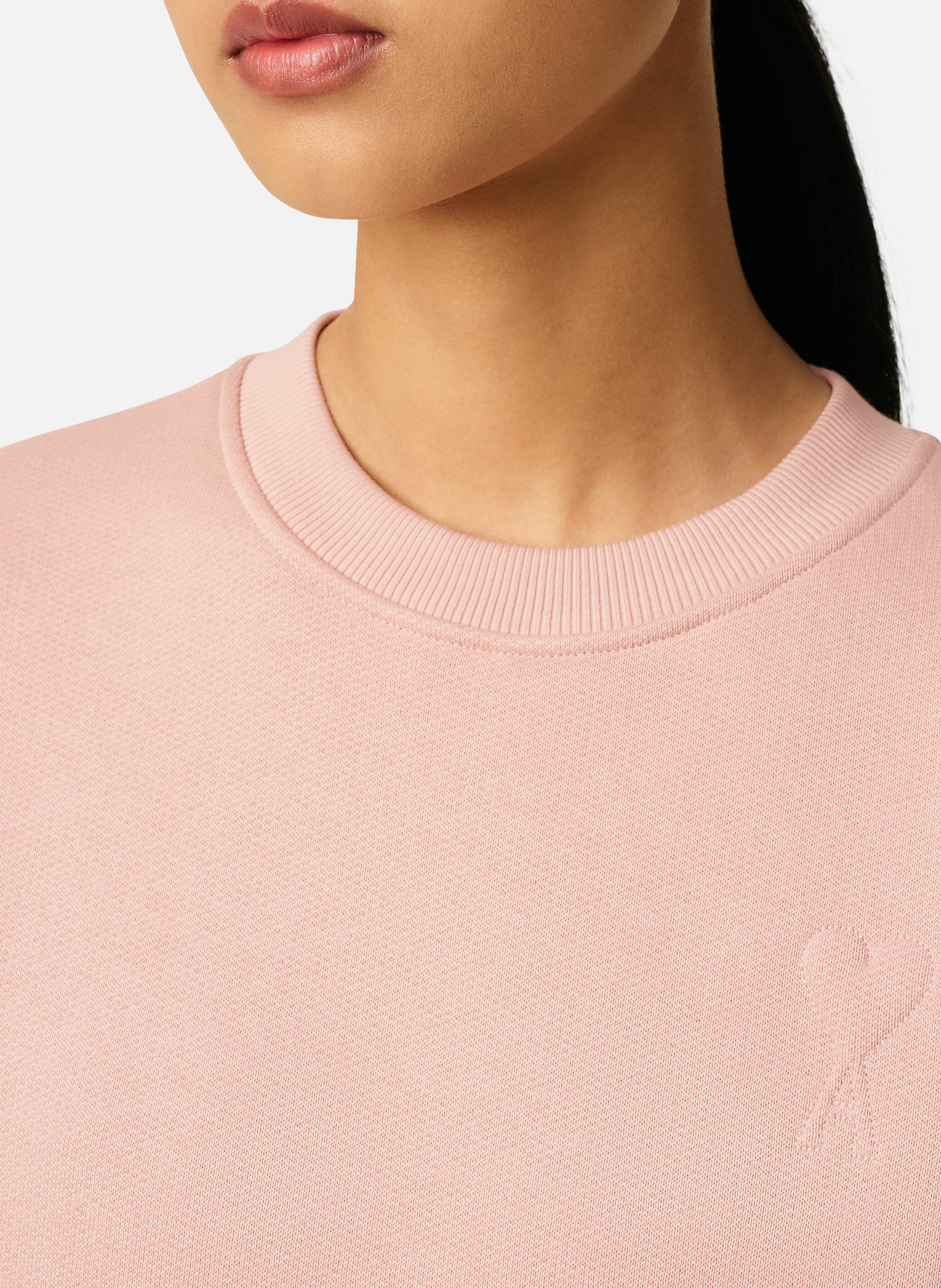 Sweatshirt ami de coeur en coton unisexe AMI PARIS Rose