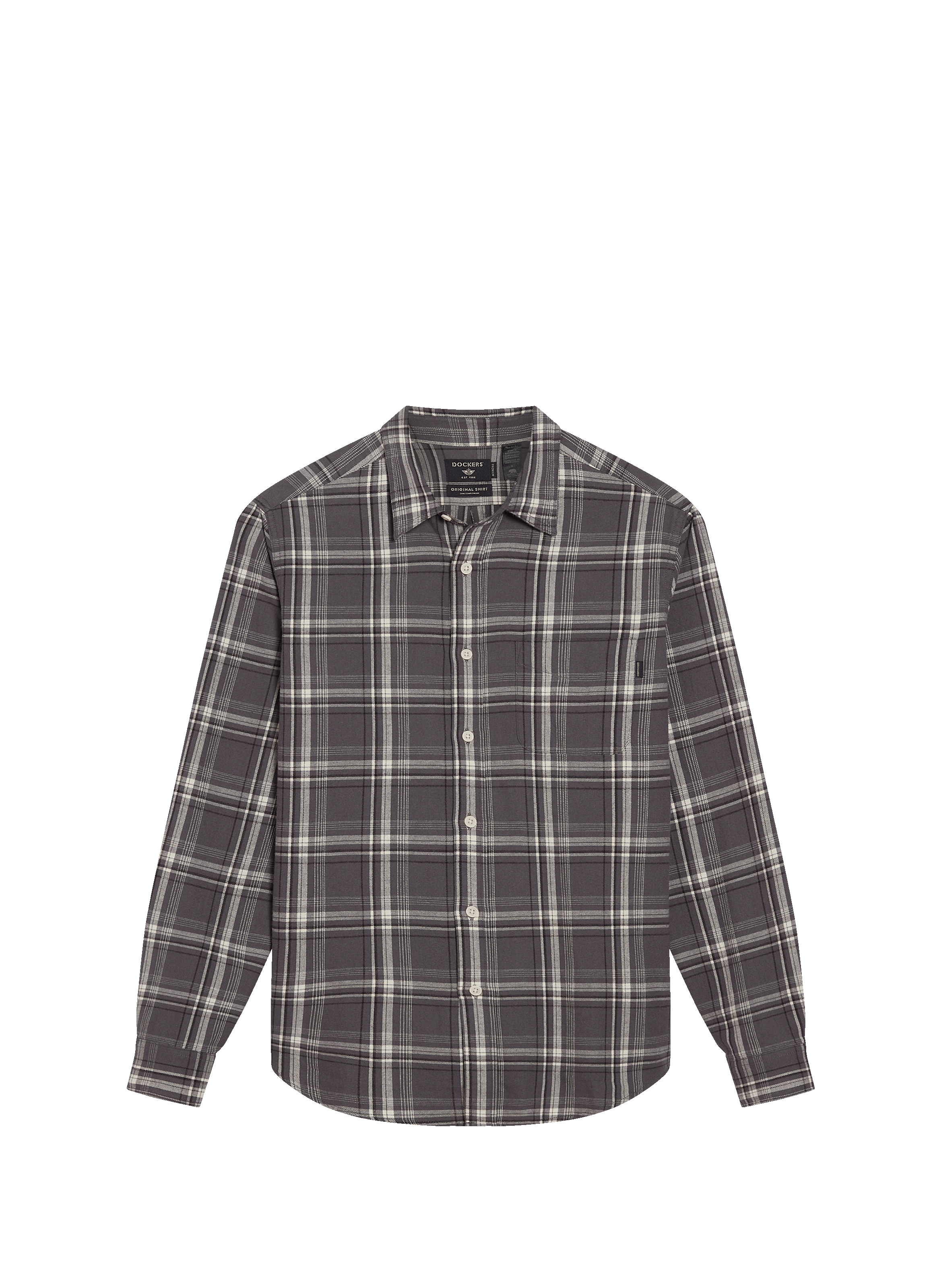 Slim-fit linen and cotton shirt DOCKERS Grey